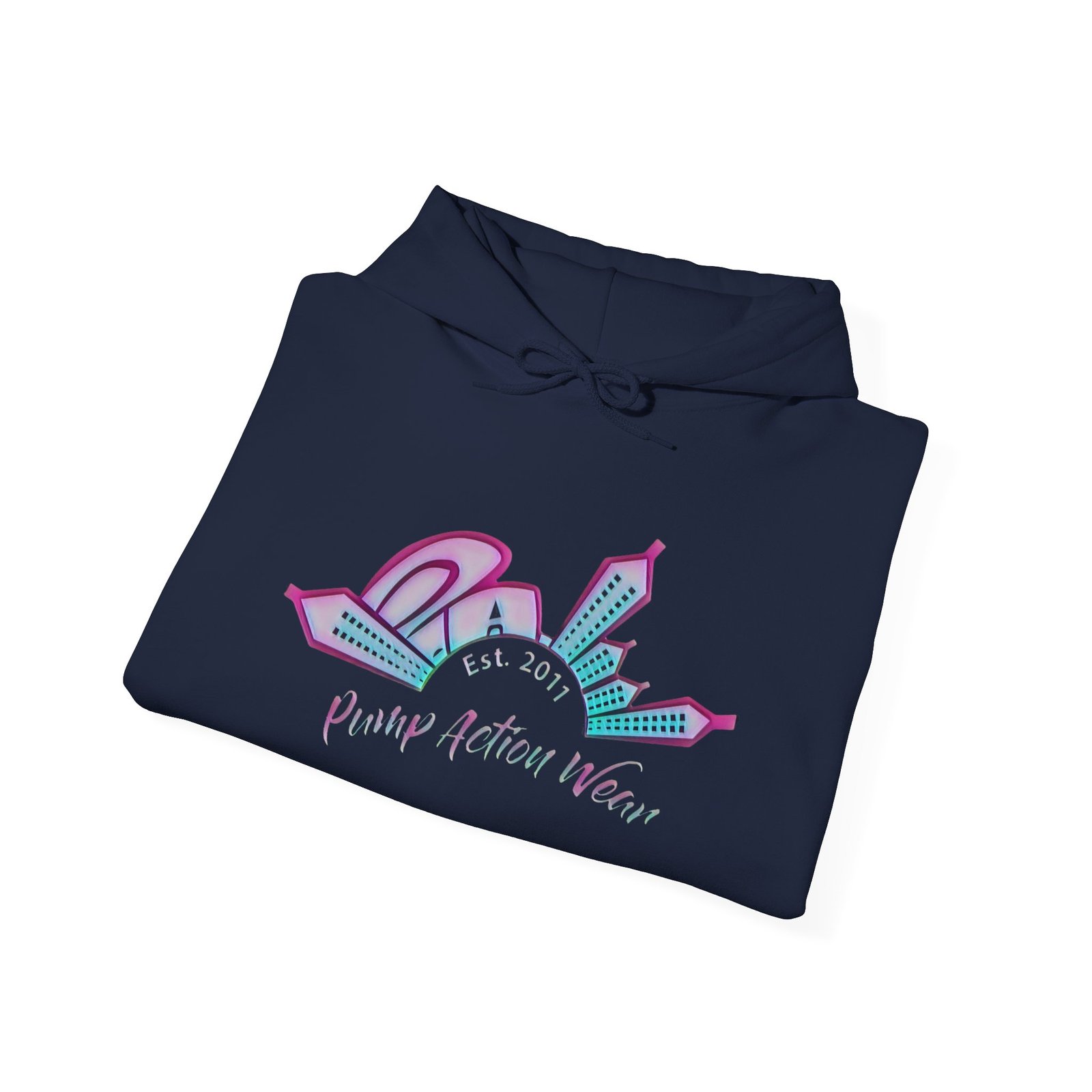 Hoodie — Prism City Skyline "Planet Action Never" Graphic Pullover - Image 40