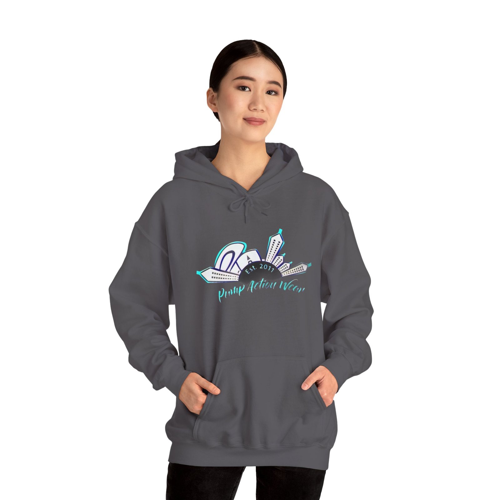 City Skyline Hoodie – "Pushing Detroit Motors" Graphic Hooded Sweatshirt - Image 26
