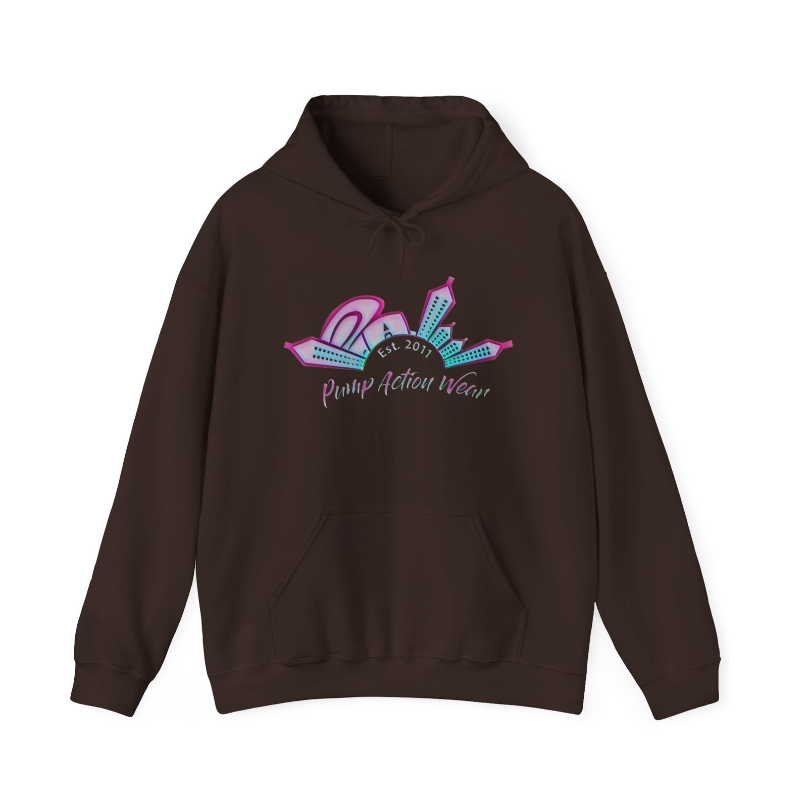 Hoodie — Prism City Skyline "Planet Action Never" Graphic Pullover - Image 21