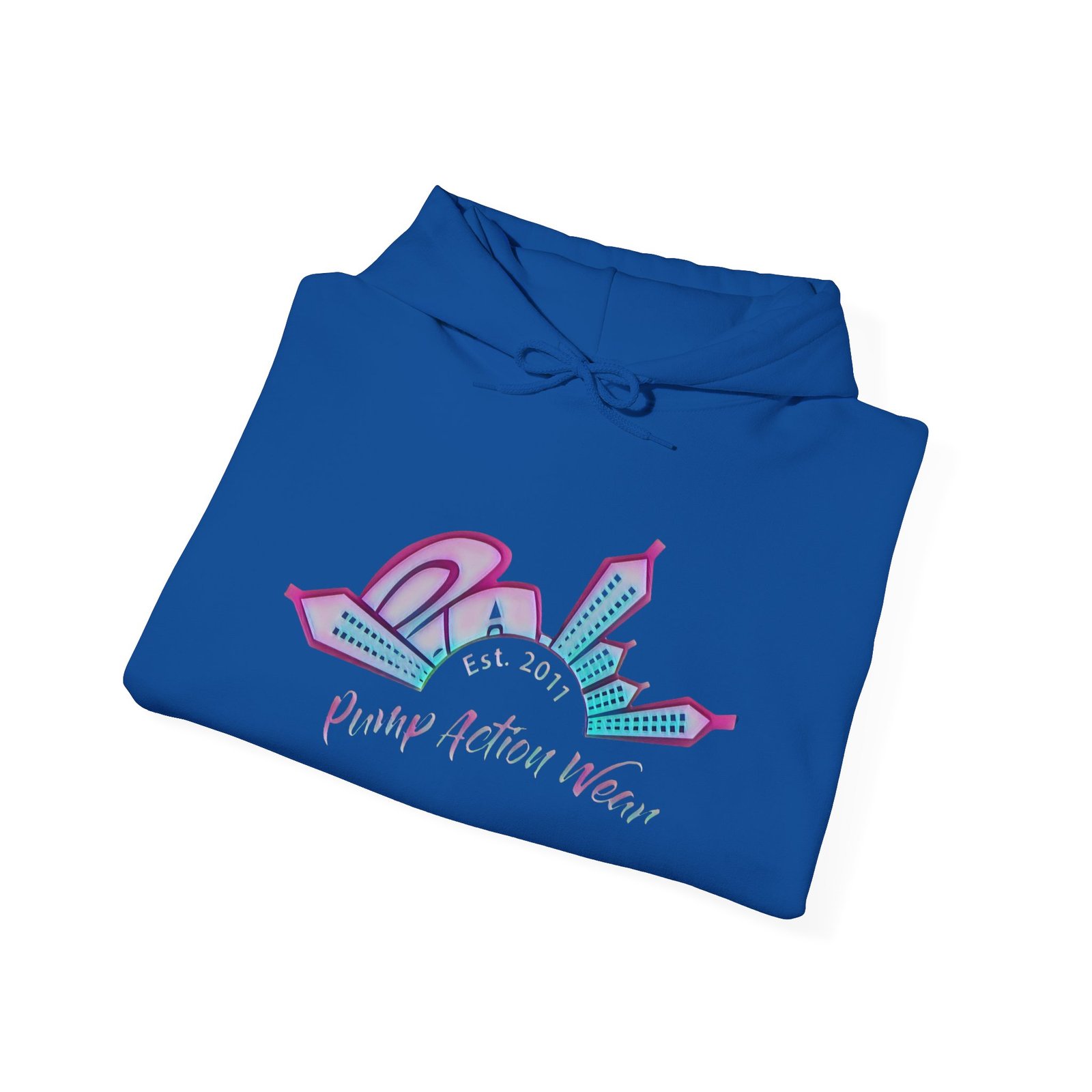 Hoodie — Prism City Skyline "Planet Action Never" Graphic Pullover - Image 36