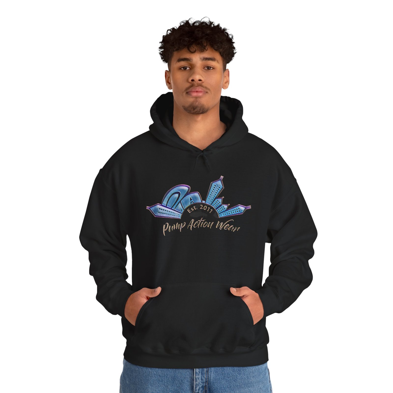Hoodie • Peaceful Urban Skyline Graphic "Planet Urban Home" - Image 15