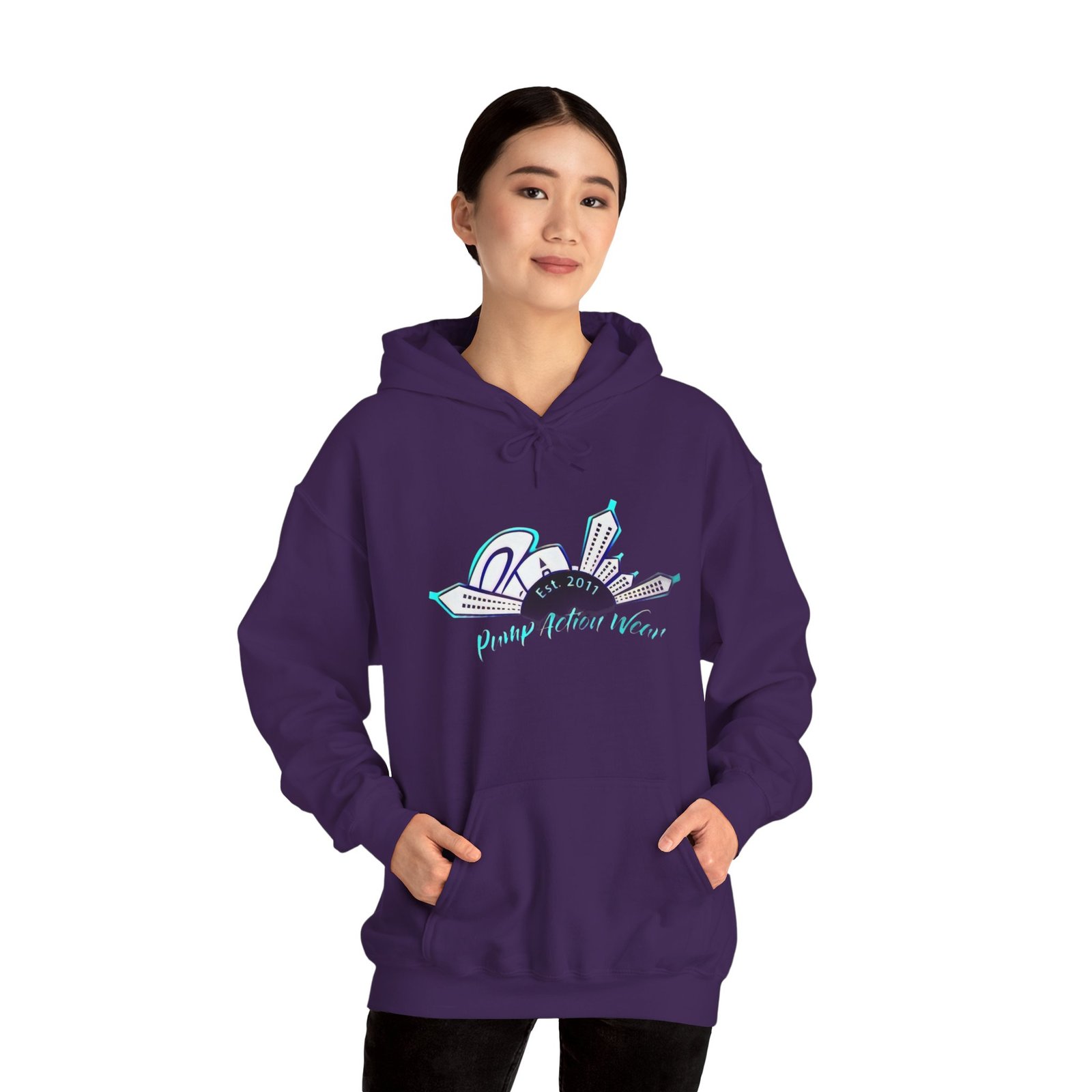 City Skyline Hoodie – "Pushing Detroit Motors" Graphic Hooded Sweatshirt - Image 34