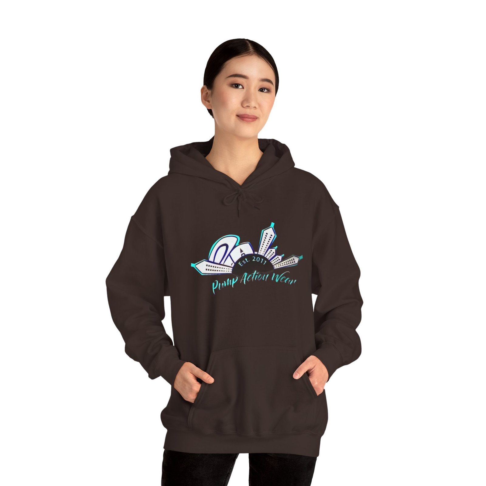 City Skyline Hoodie – "Pushing Detroit Motors" Graphic Hooded Sweatshirt - Image 6