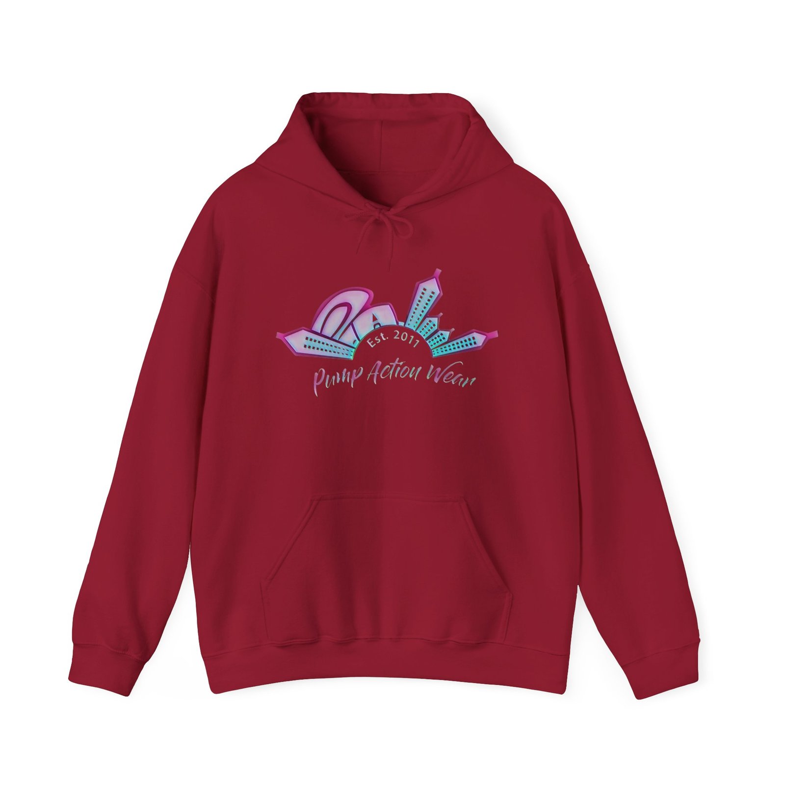 Hoodie — Prism City Skyline "Planet Action Never" Graphic Pullover - Image 45