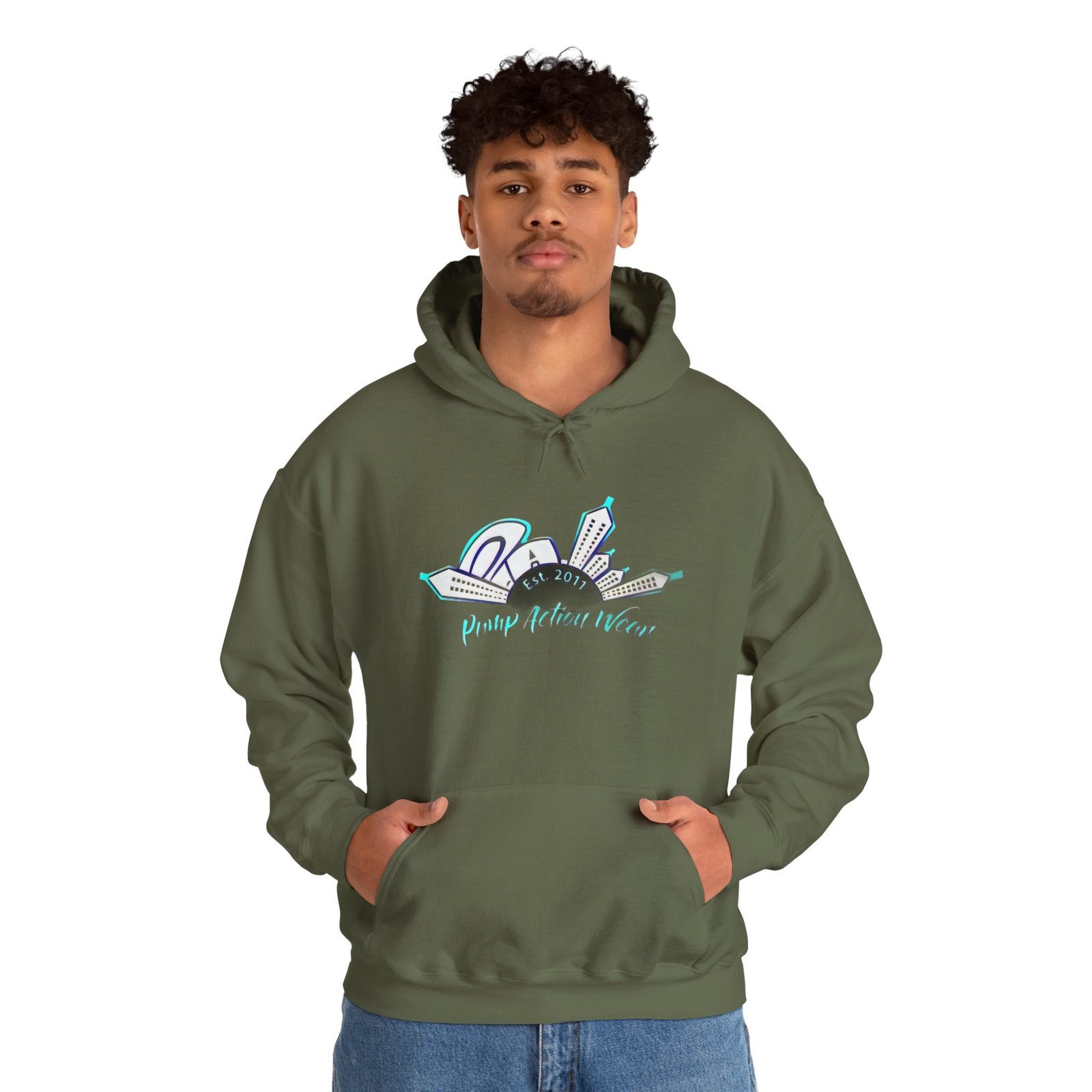 City Skyline Hoodie – "Pushing Detroit Motors" Graphic Hooded Sweatshirt - Image 11