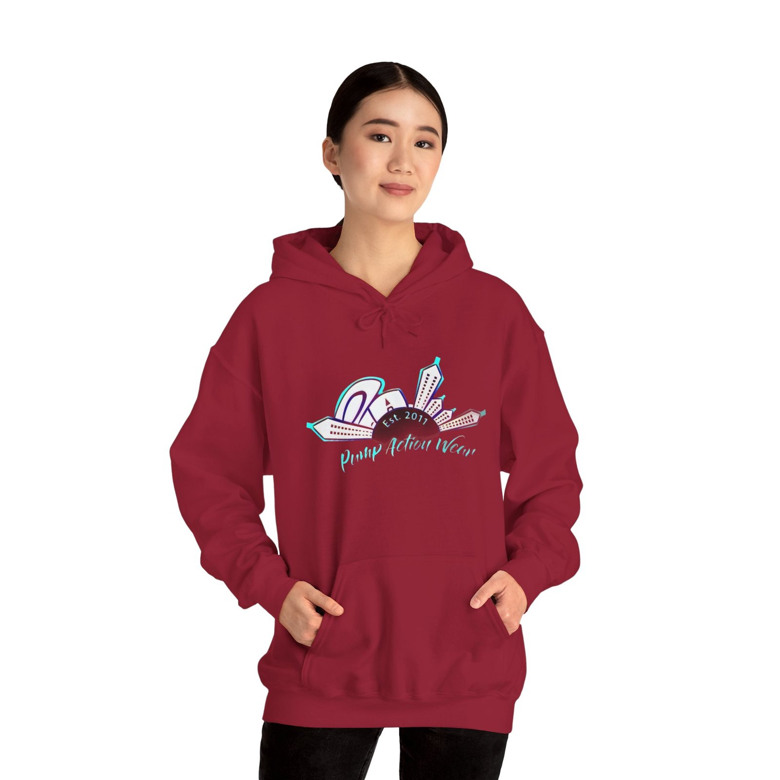 City Skyline Hoodie – "Pushing Detroit Motors" Graphic Hooded Sweatshirt - Image 42