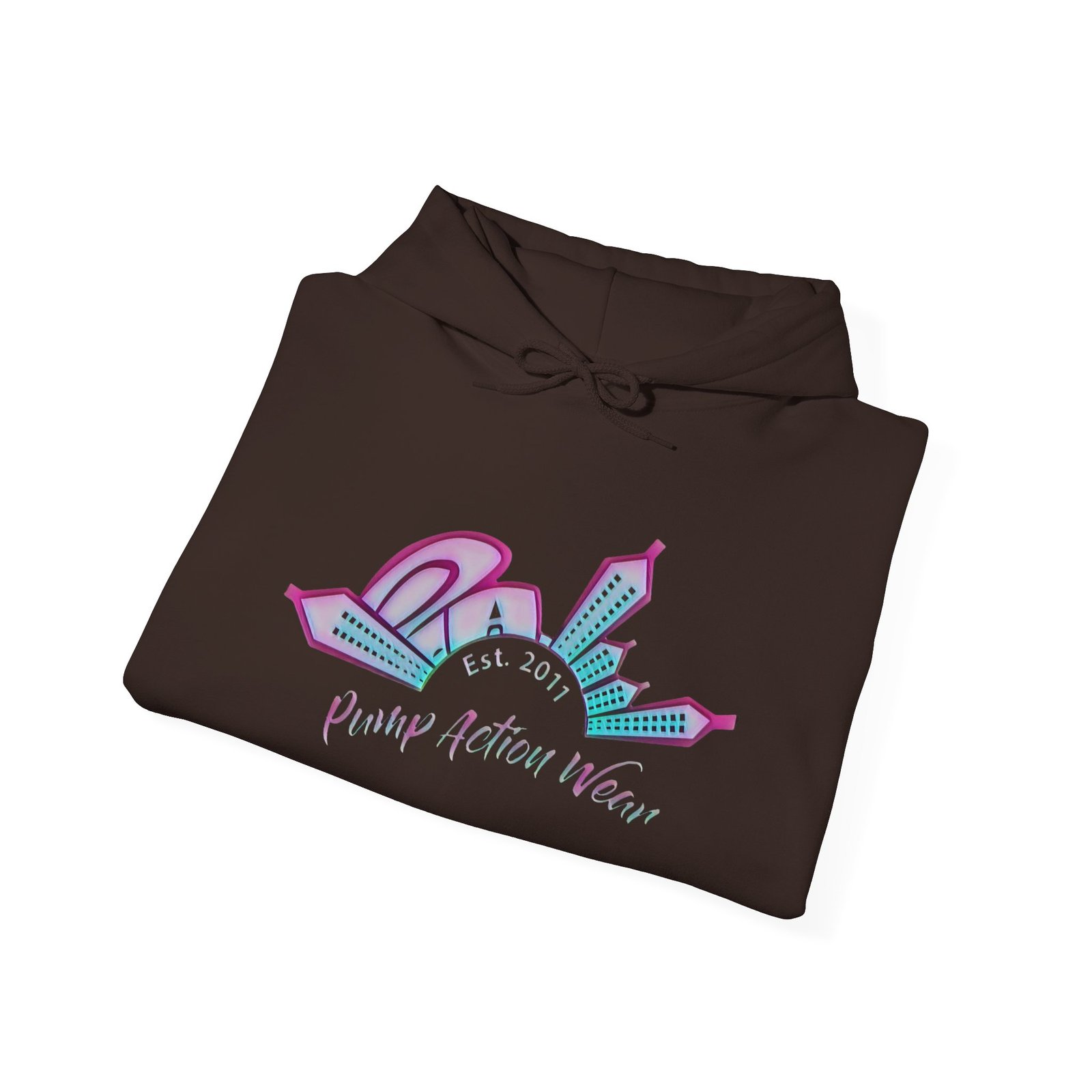 Hoodie — Prism City Skyline "Planet Action Never" Graphic Pullover - Image 24