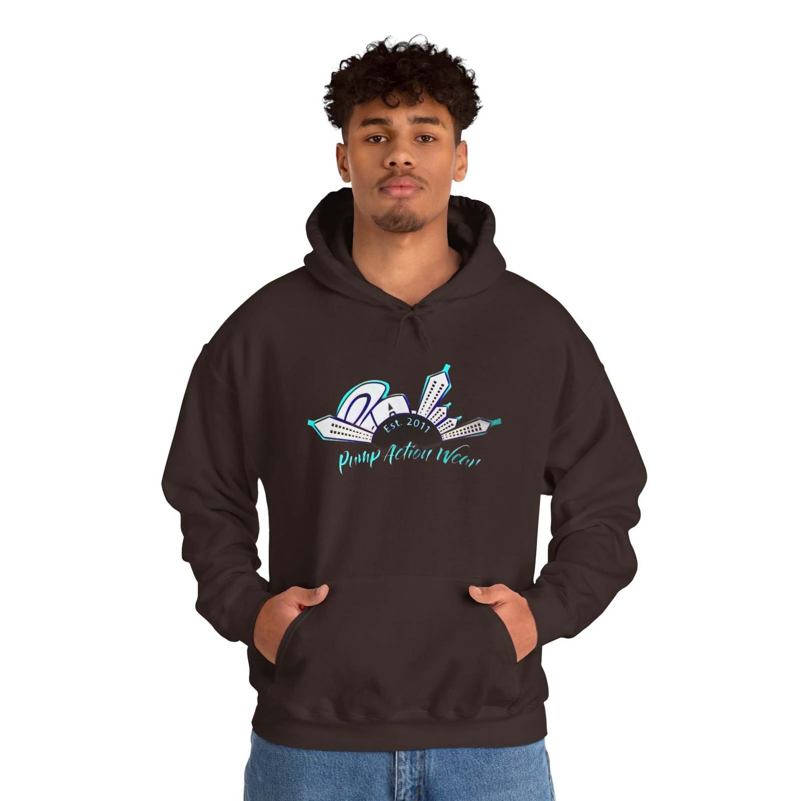 City Skyline Hoodie – "Pushing Detroit Motors" Graphic Hooded Sweatshirt - Image 7