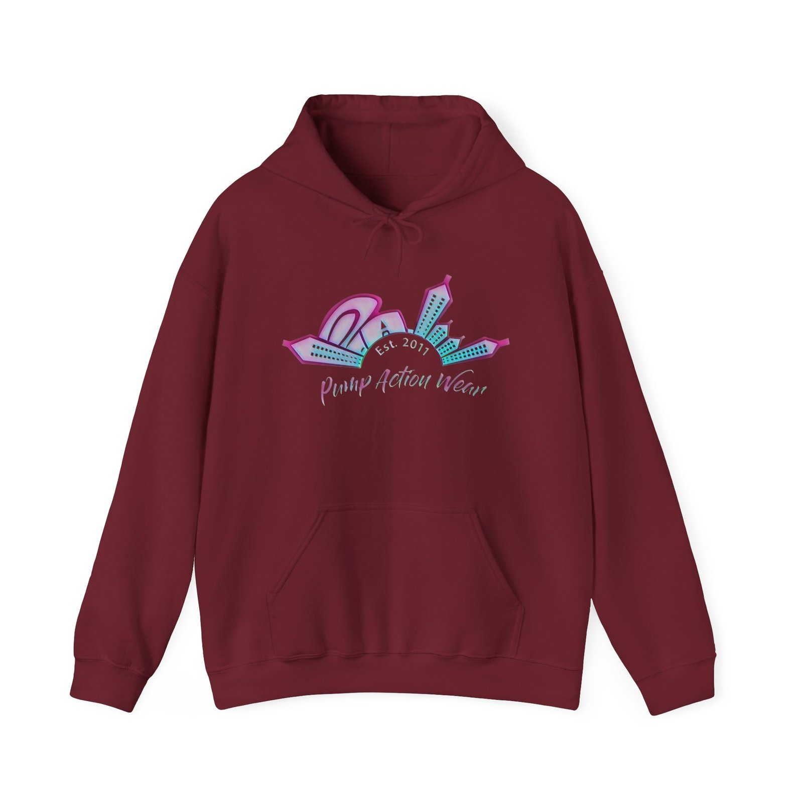 Hoodie — Prism City Skyline "Planet Action Never" Graphic Pullover - Image 41
