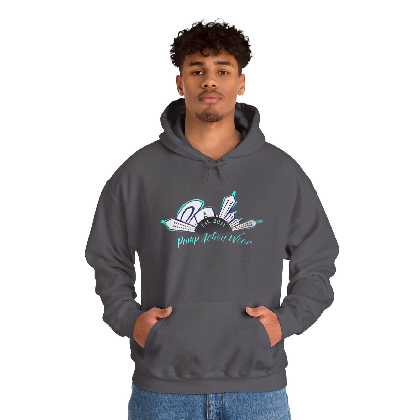 City Skyline Hoodie – "Pushing Detroit Motors" Graphic Hooded Sweatshirt - Image 27
