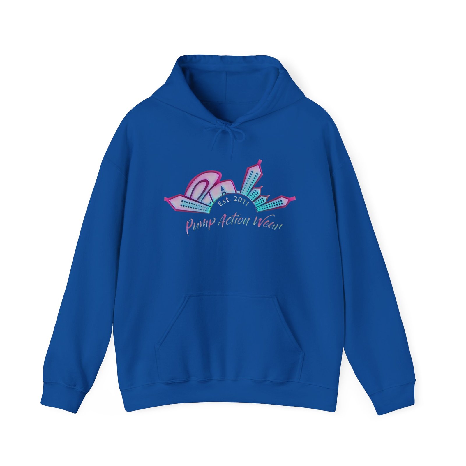 Hoodie — Prism City Skyline "Planet Action Never" Graphic Pullover - Image 33