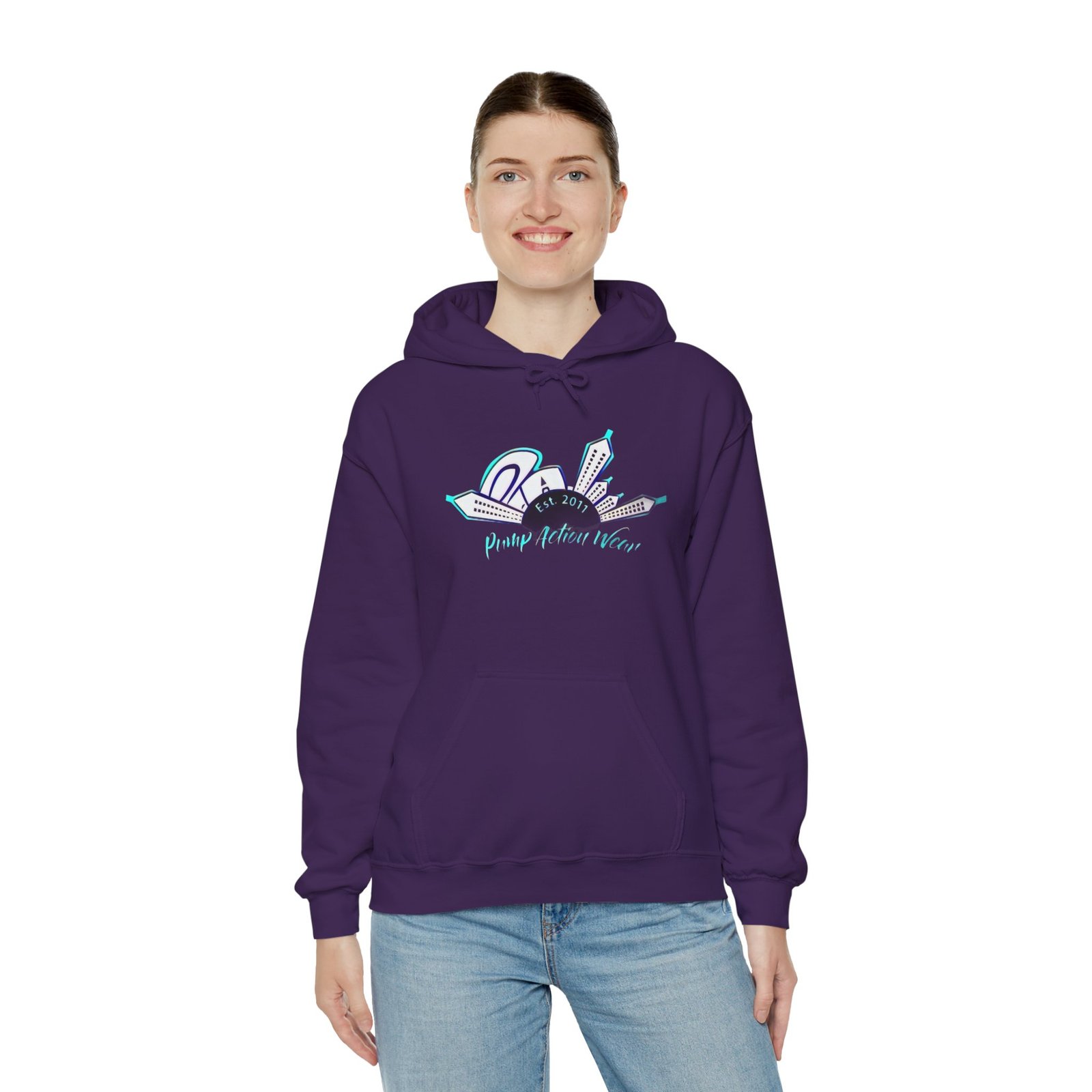 City Skyline Hoodie – "Pushing Detroit Motors" Graphic Hooded Sweatshirt - Image 36