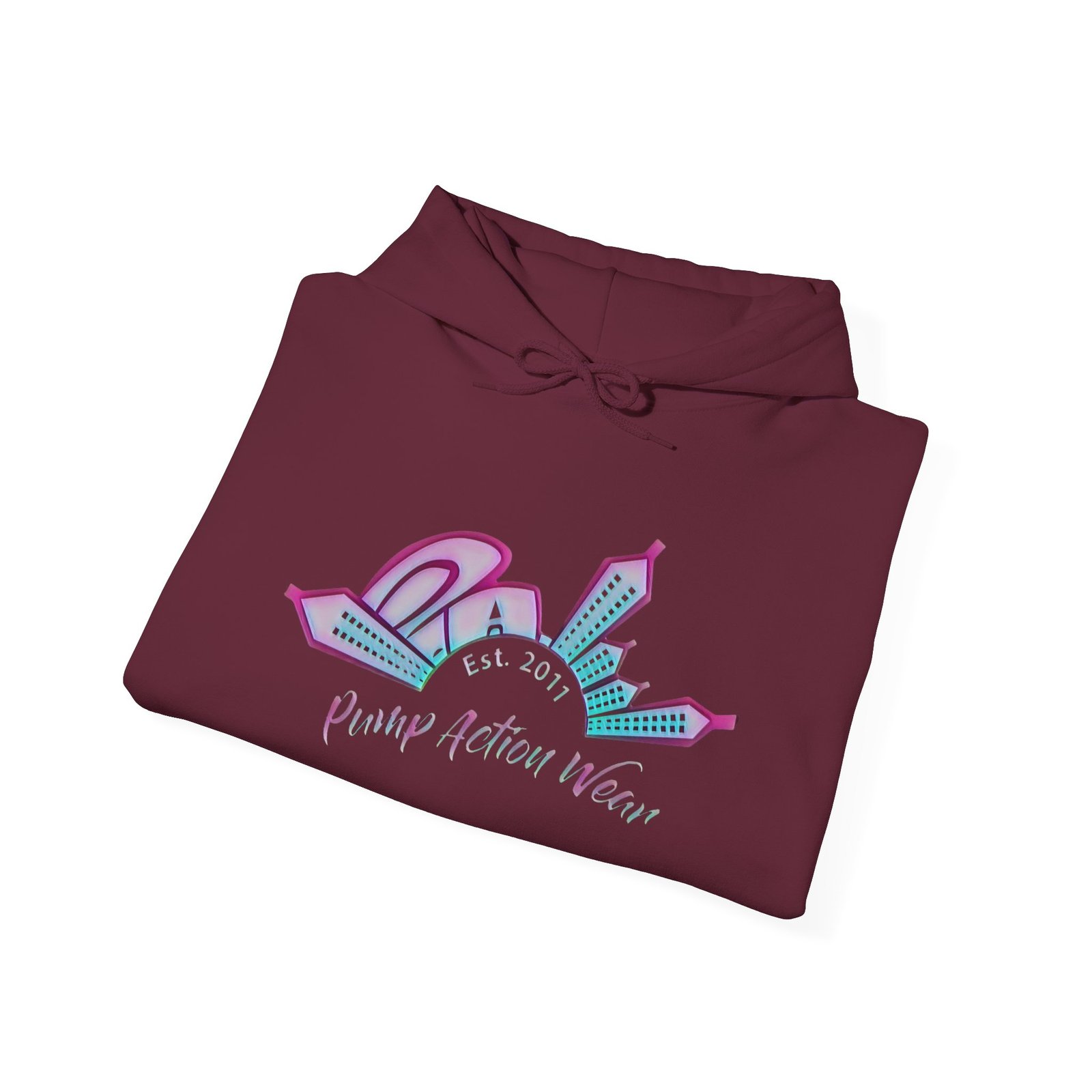 Hoodie — Prism City Skyline "Planet Action Never" Graphic Pullover - Image 20
