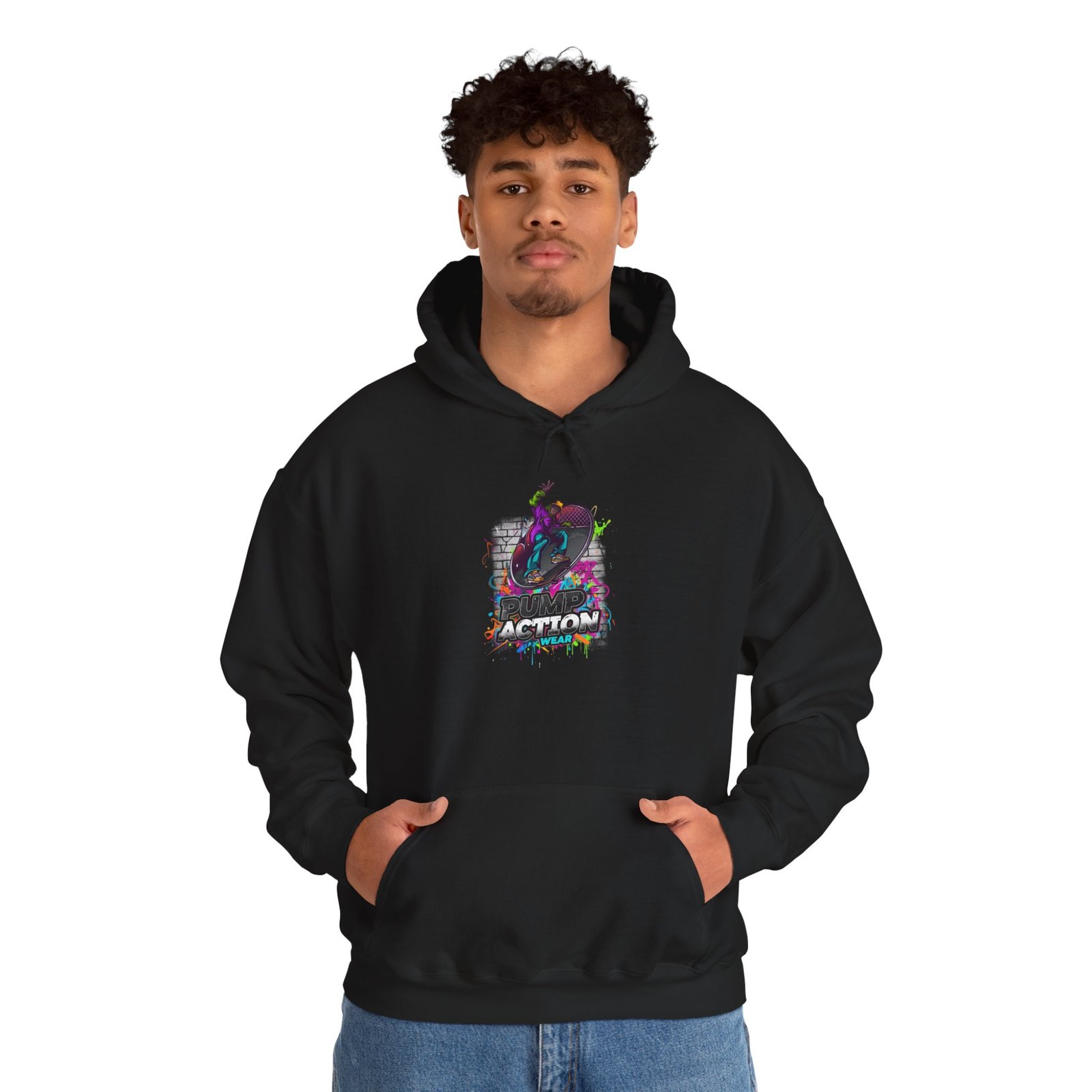 Copy of Pump Action Wear Hoodie — Vintage Gunshop Logo Pullover - Image 3
