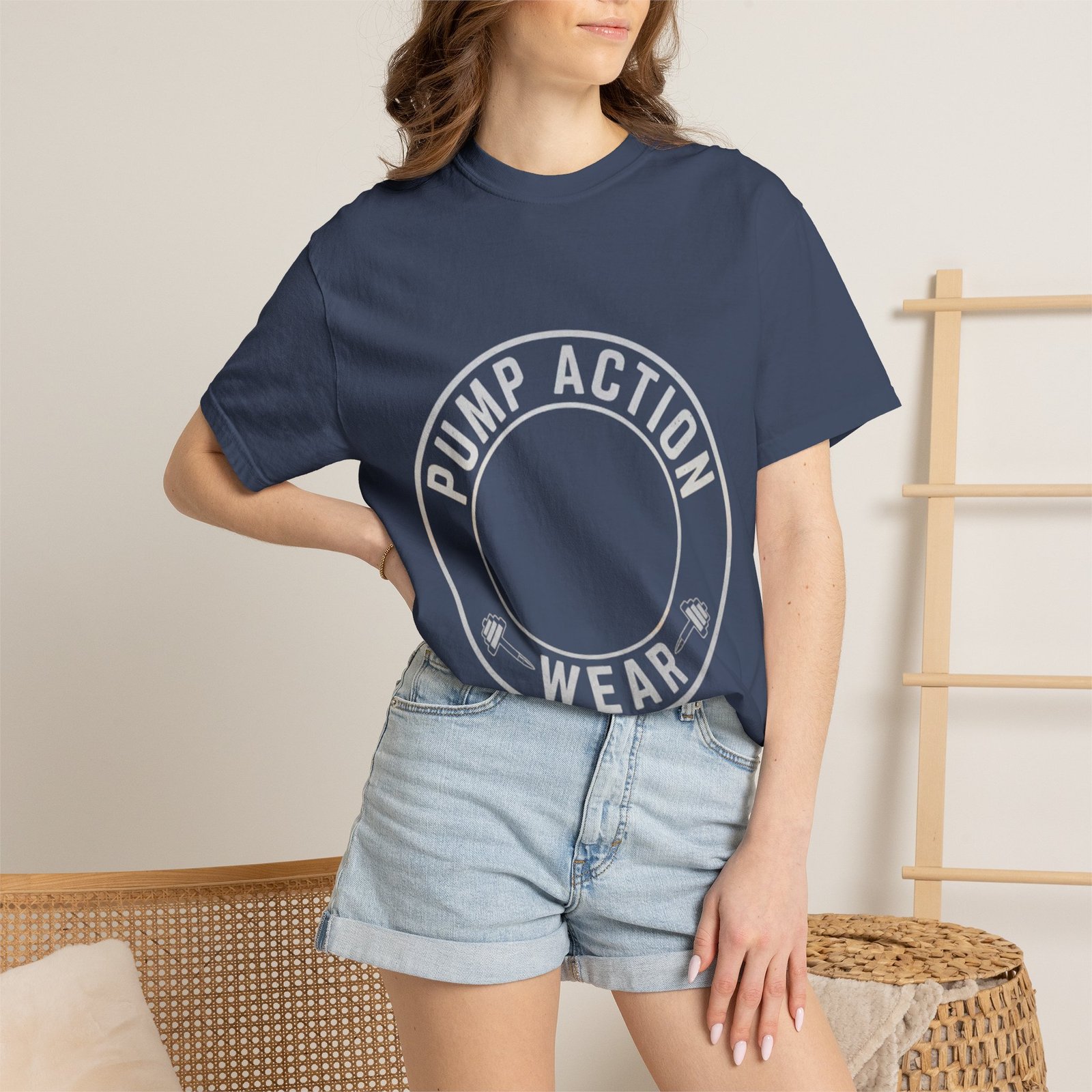 Pump Action Wear T‑Shirt — Vintage Crest Graphic Tee - Image 40