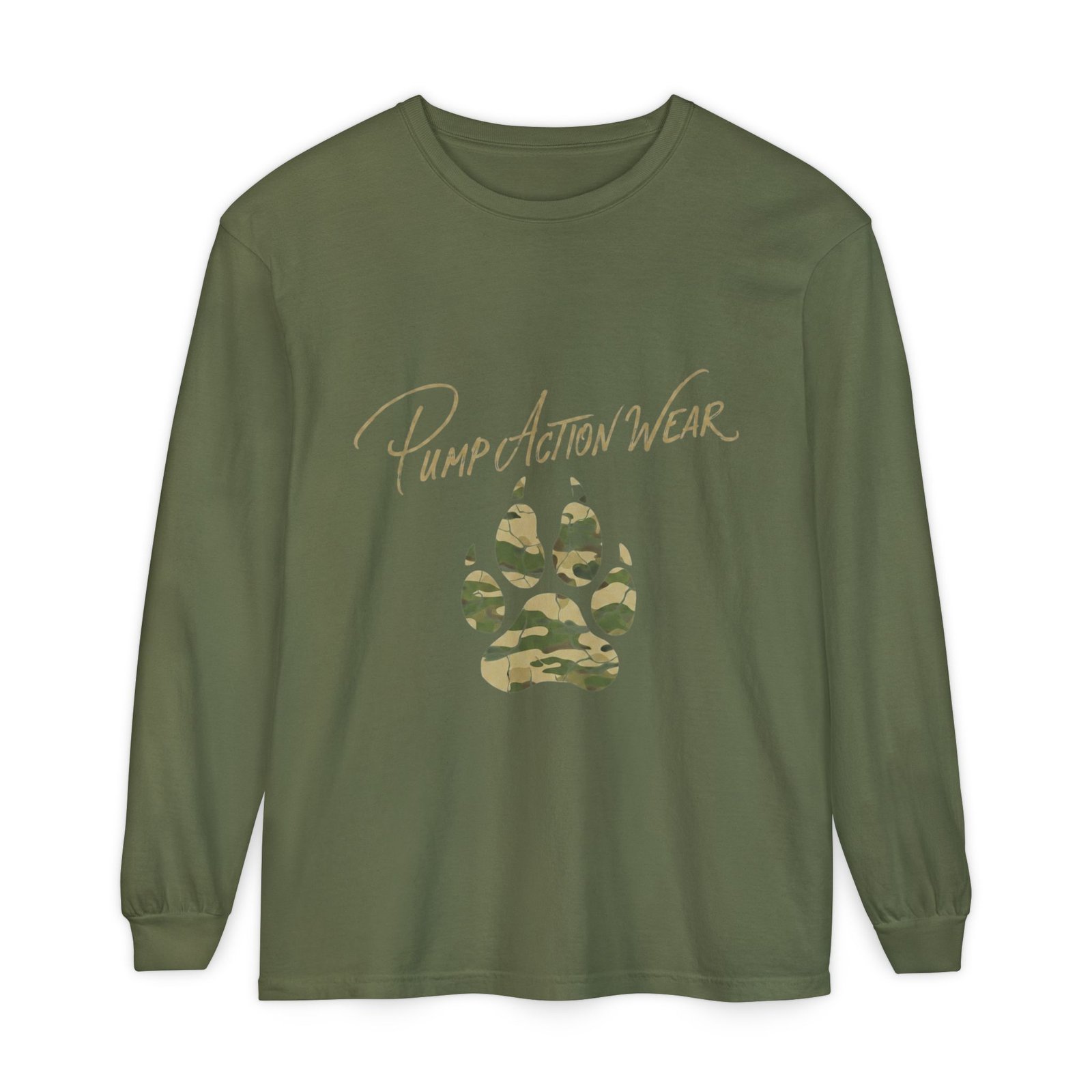 Pump Action Wear Camo Paw Long Sleeve Tee - Image 45