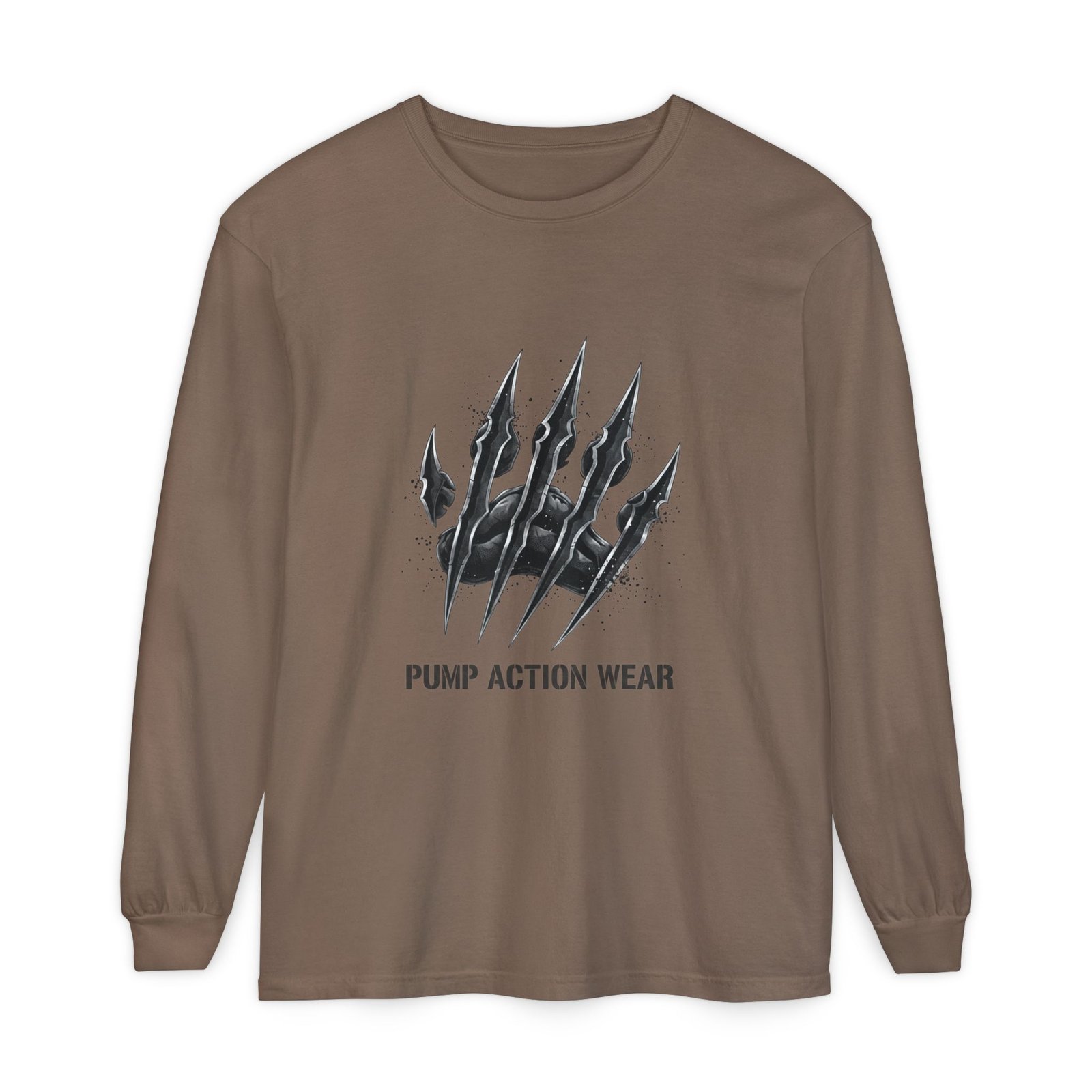 Pump Action Wear Long Sleeve T‑Shirt — Claw Mark Graphic Streetwear - Image 25