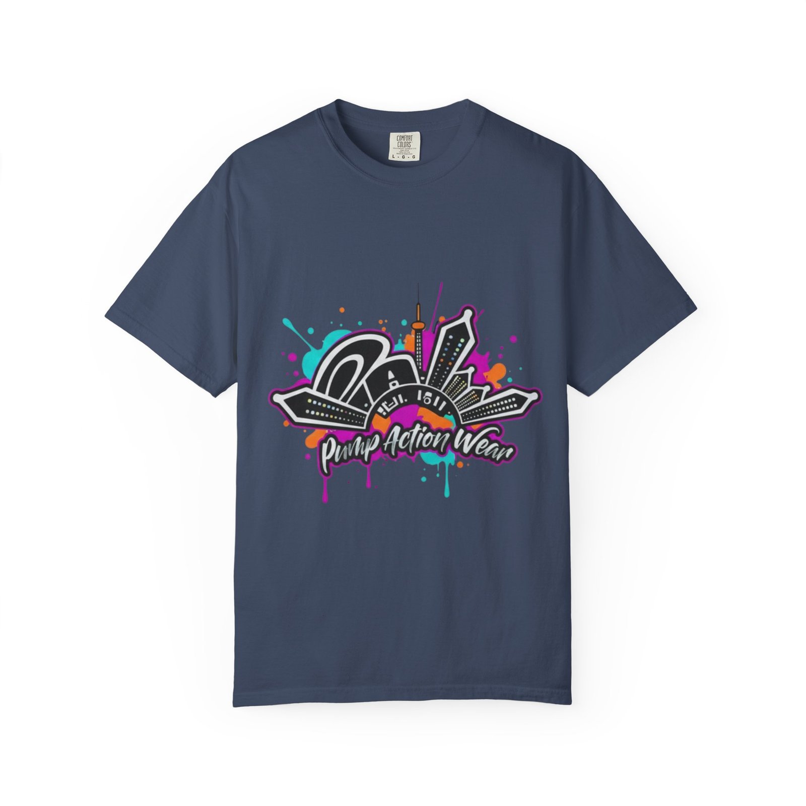 Graffiti Cityscape T-Shirt — Punk Action Wear Graphic Tee - Image 37
