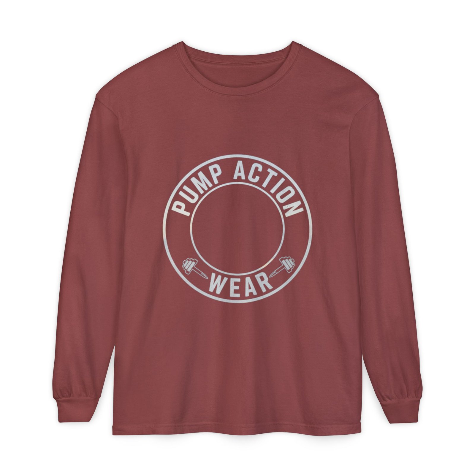 Pump Action Wear Long Sleeve Tee — Minimal Logo Casual Shirt - Image 13