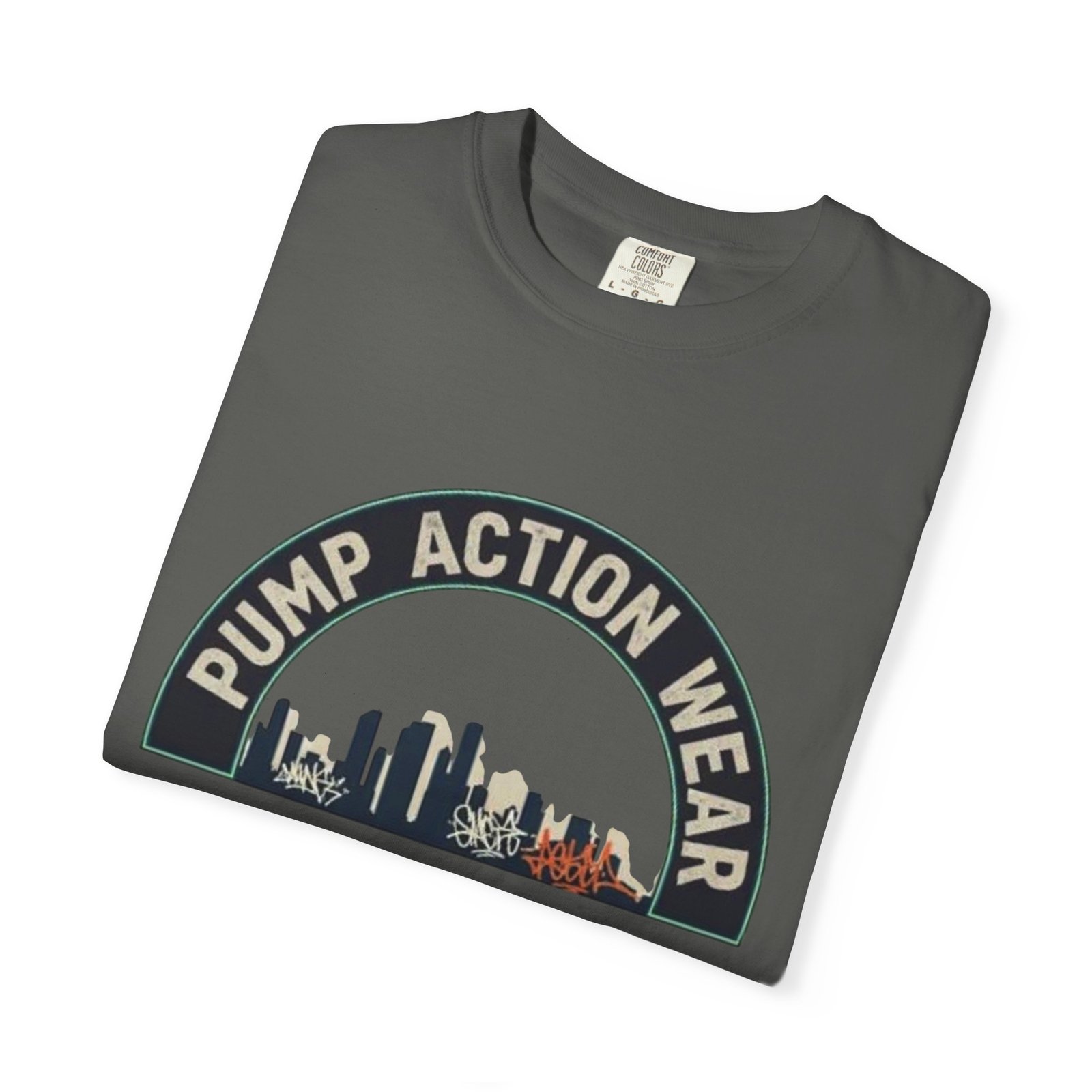 Pump Action Wear Skyline T-Shirt — Urban Retro Graphic Tee - Image 19