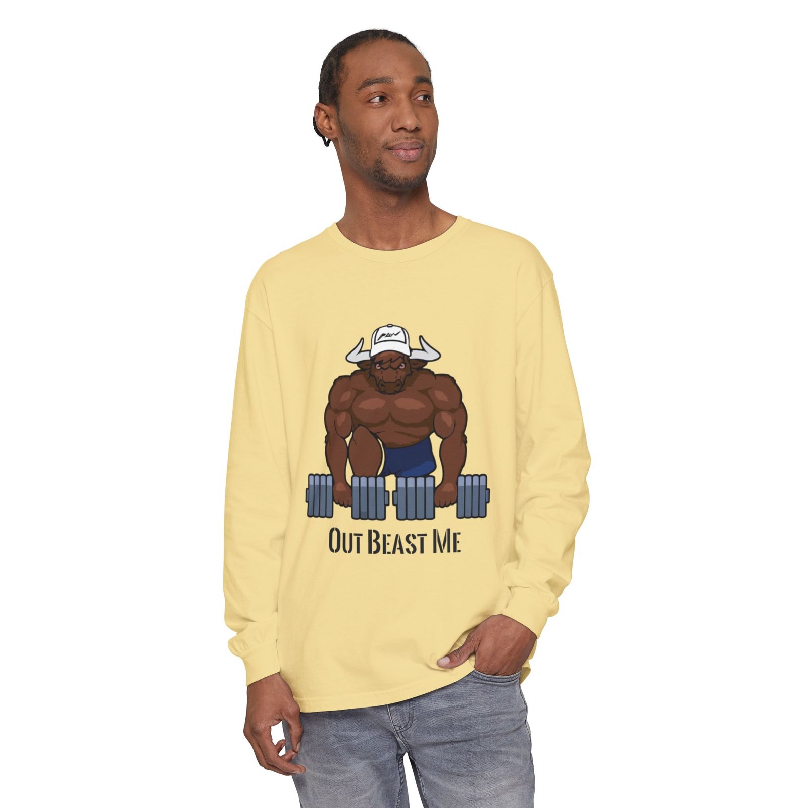 Out Beast Me Long Sleeve Shirt — Motivational Gym Tee - Image 31