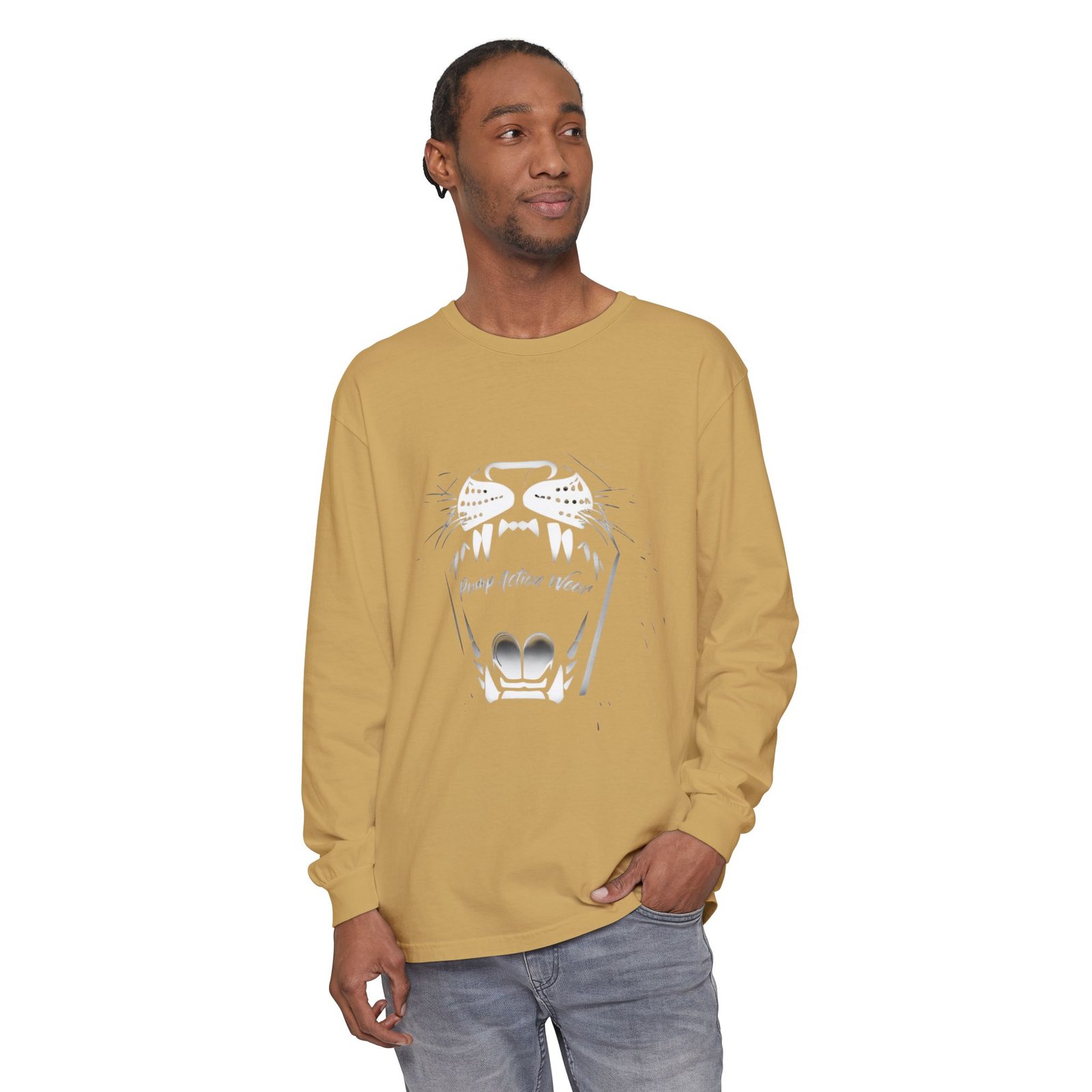 Long Sleeve T‑Shirt — Minimal Tiger Face Graphic - Image 23