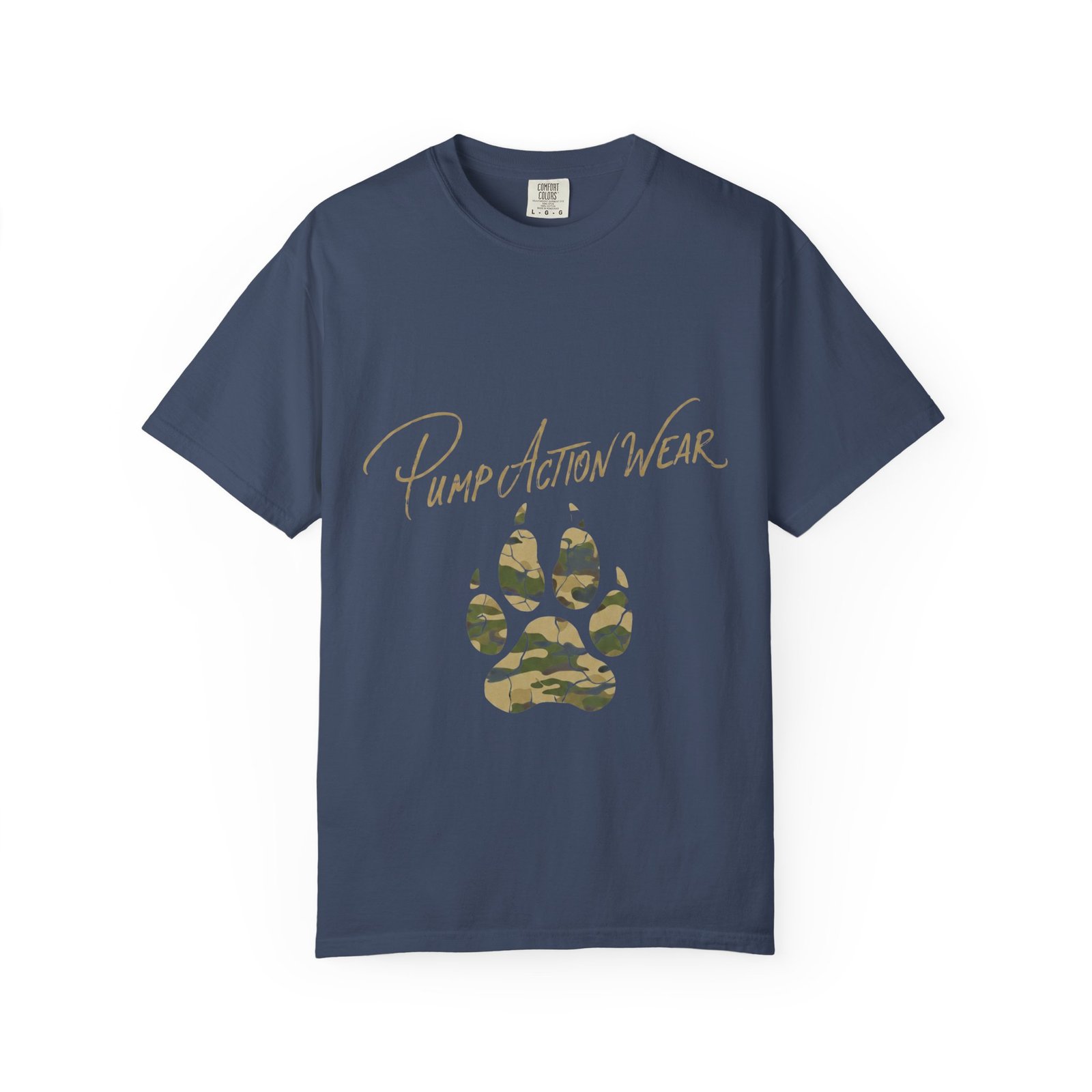 Paw Camo Tee — "Pump Action Wear" Graphic T-Shirt - Image 37