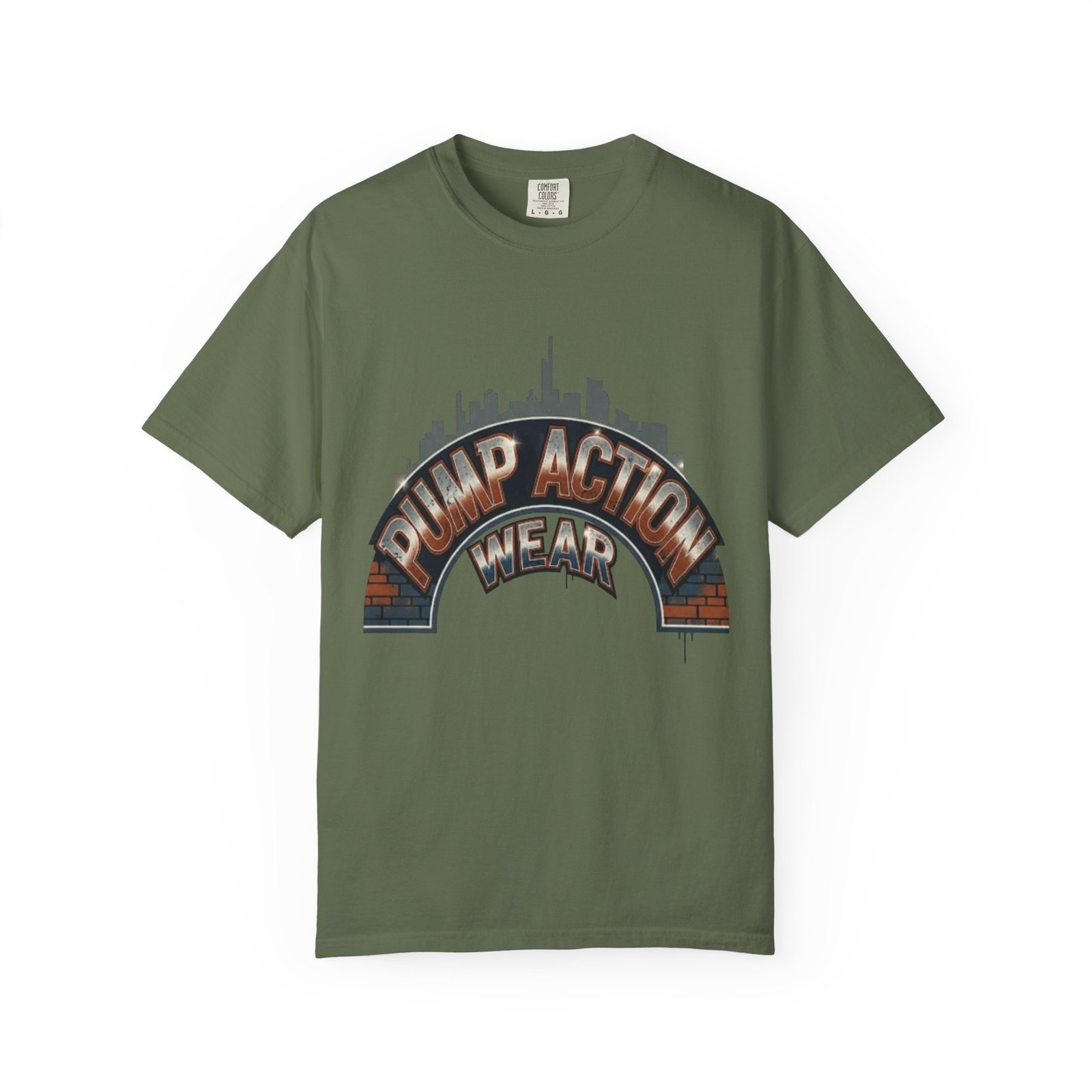 Pump Action Gear T-Shirt — Urban Skyline Retro Graphic Tee - Image 21