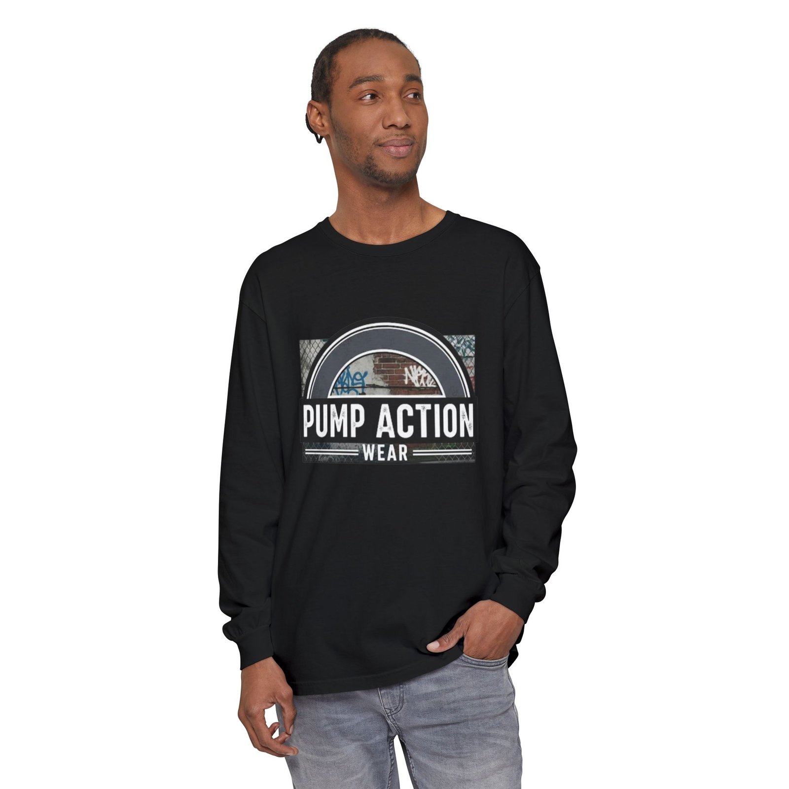 Pump Action Wear Long Sleeve Tee — Vintage Fuel Pump Logo Shirt - Image 63