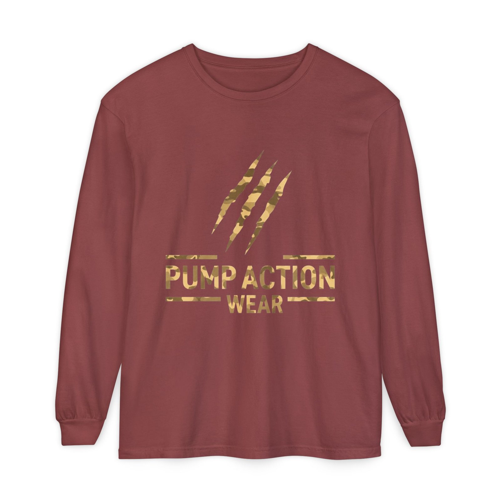 Pump Action Wear Long Sleeve Tee — Gold Claw Logo - Image 13