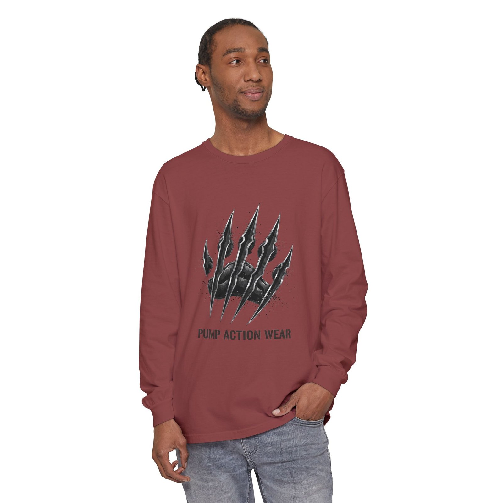 Pump Action Wear Long Sleeve T‑Shirt — Claw Mark Graphic Streetwear - Image 15