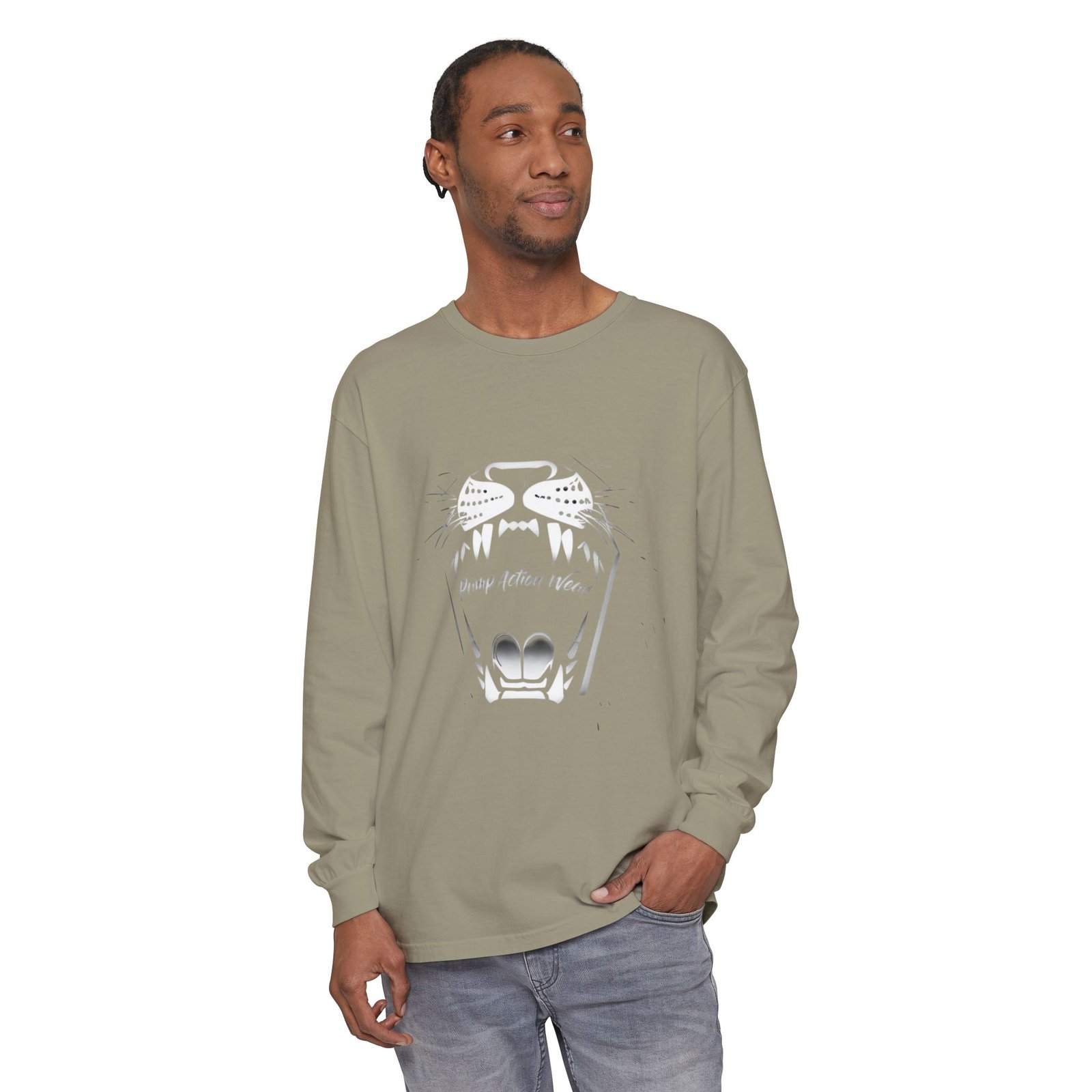 Long Sleeve T‑Shirt — Minimal Tiger Face Graphic - Image 35