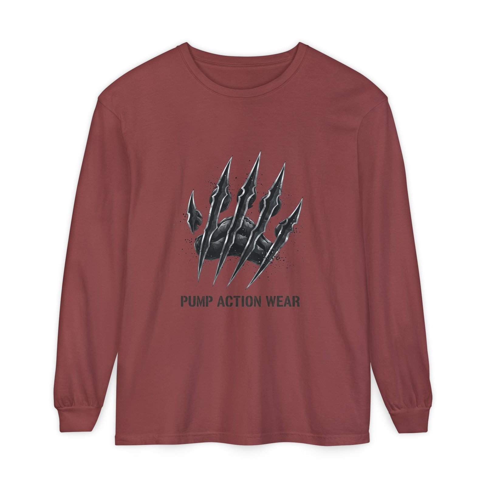 Pump Action Wear Long Sleeve T‑Shirt — Claw Mark Graphic Streetwear - Image 13