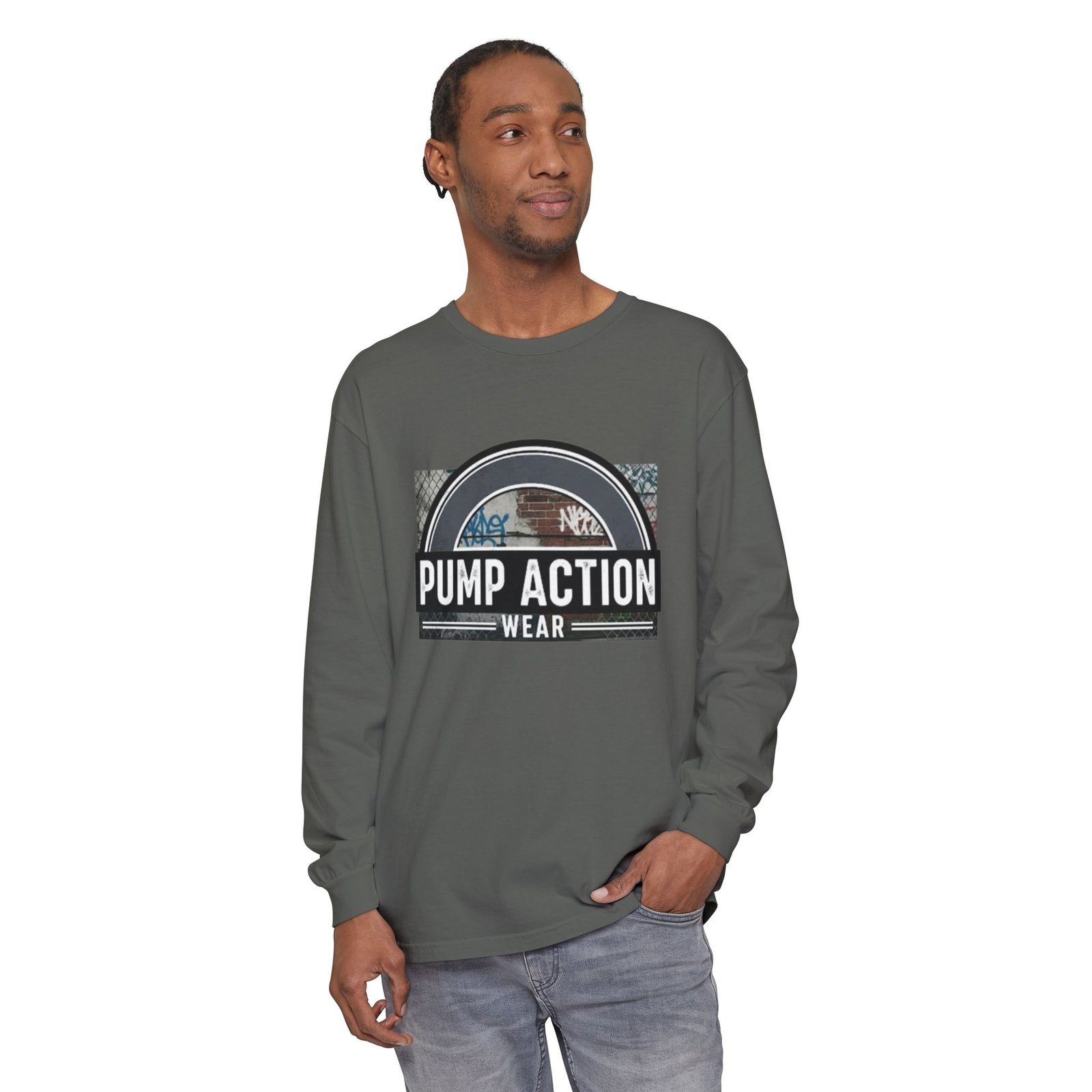 Pump Action Wear Long Sleeve Tee — Vintage Fuel Pump Logo Shirt - Image 39