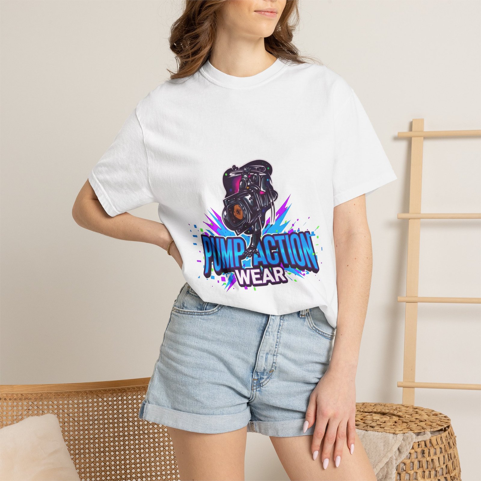 Pump Action Wear T-Shirt — Retro Gamer Streetwear Graphic Tee - Image 4