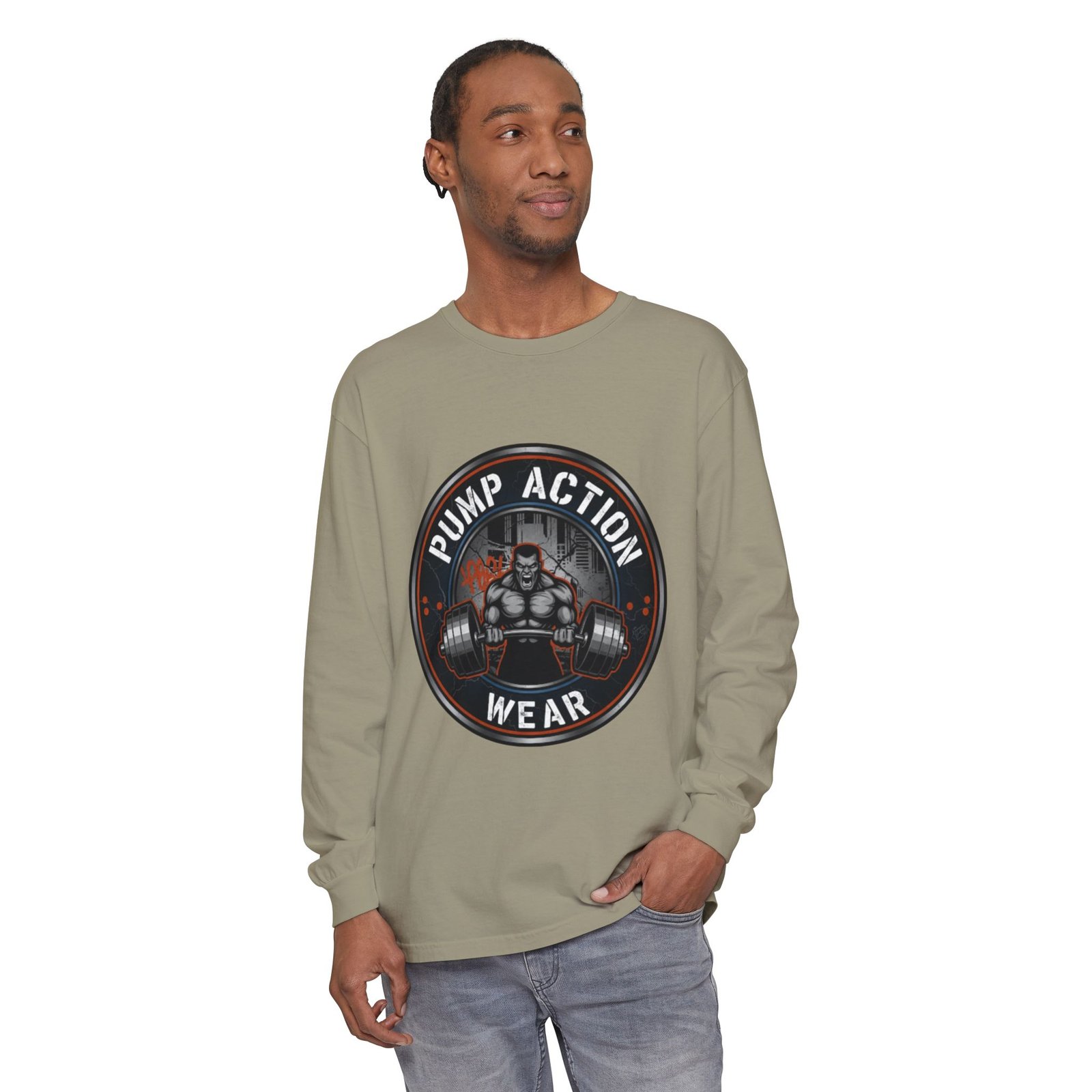 Pump Action Wear Long Sleeve T‑Shirt — Gym Weightlifting Logo Tee - Image 35