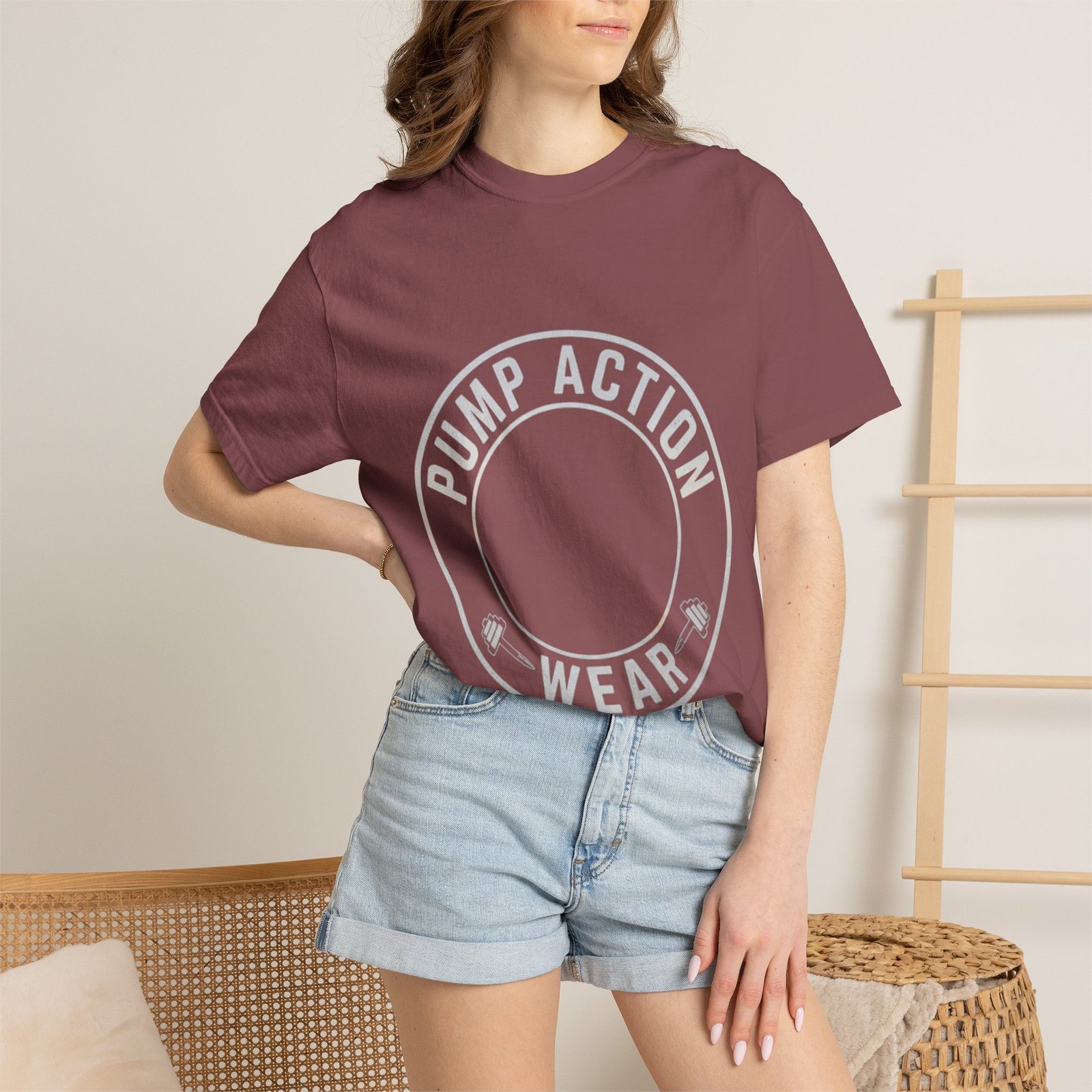 Pump Action Wear T‑Shirt — Vintage Crest Graphic Tee - Image 8
