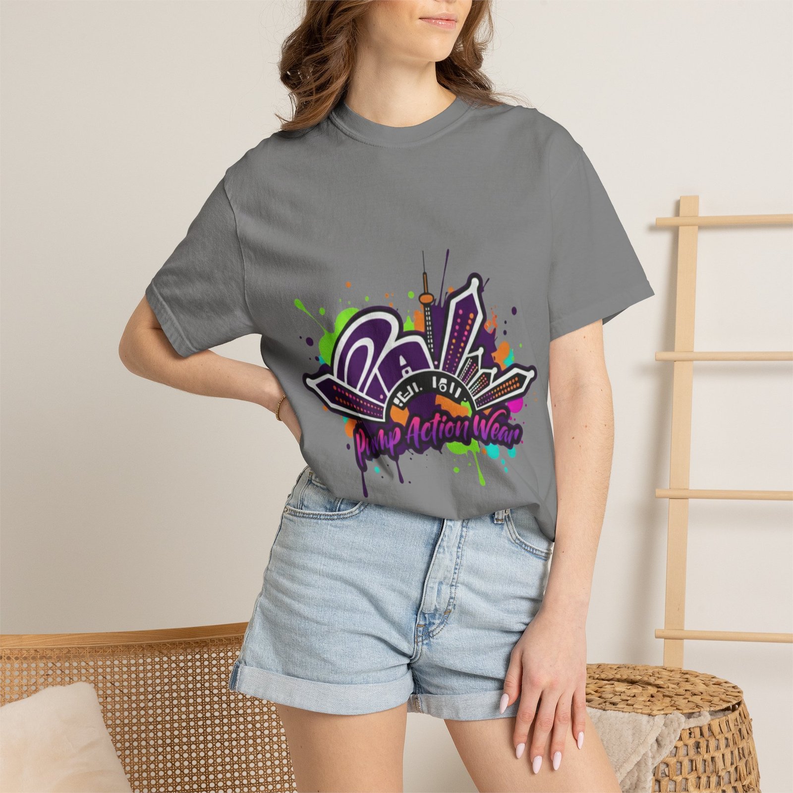 T-Shirt — Retro Graffiti 'Party All Night' Graphic Tee - Image 24