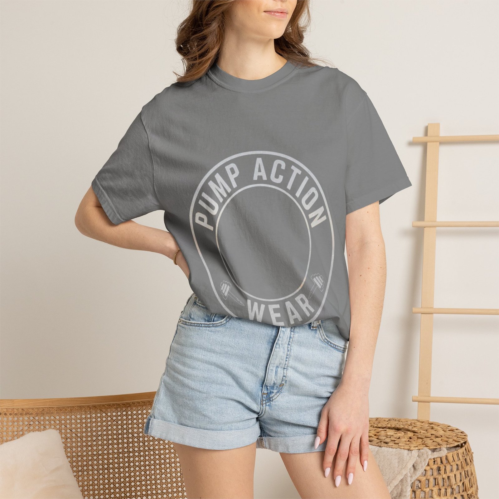 Pump Action Wear T‑Shirt — Vintage Crest Graphic Tee - Image 24