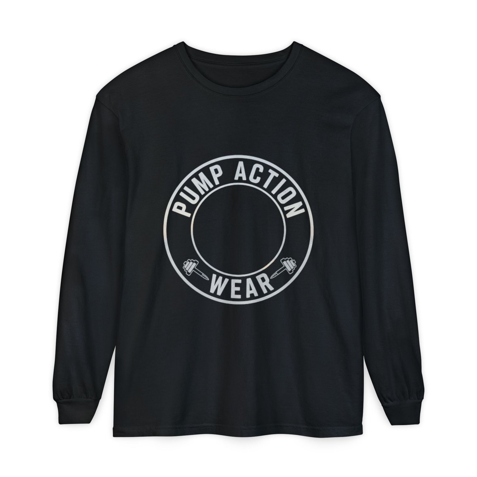 Pump Action Wear Long Sleeve Tee — Minimal Logo Casual Shirt - Image 61