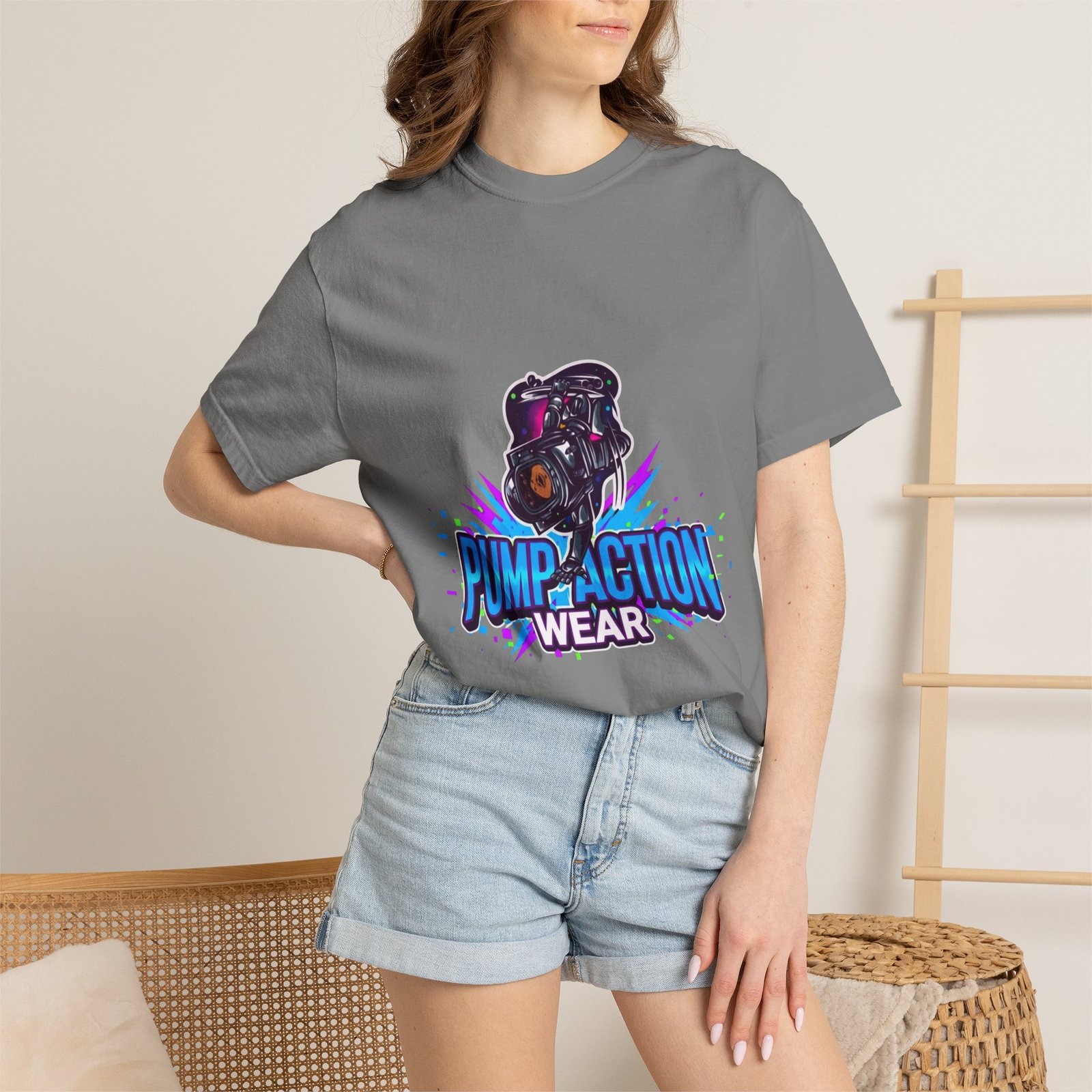 Pump Action Wear T-Shirt — Retro Gamer Streetwear Graphic Tee - Image 24