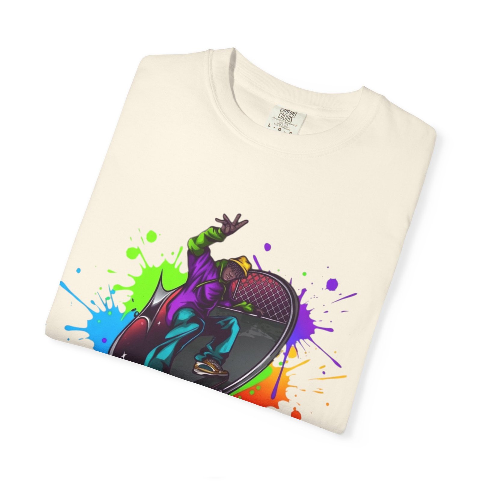 T-Shirt — 'Pump Action Wear' Colorful DJ Turntable Graphic Tee - Image 11