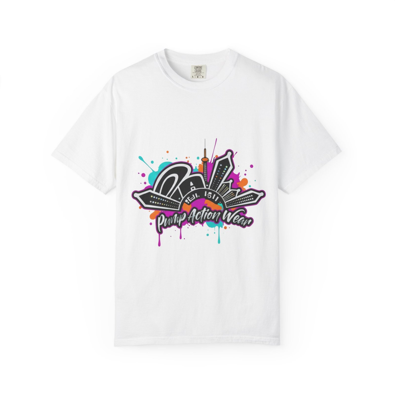Graffiti Cityscape T-Shirt — Punk Action Wear Graphic Tee