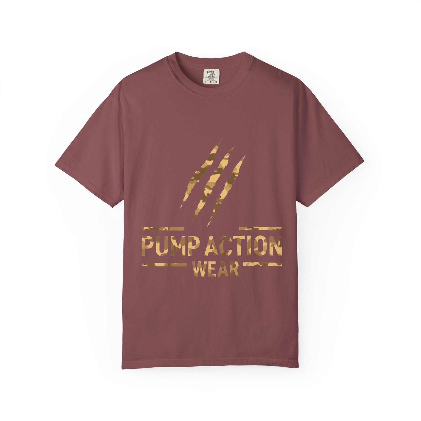 Pump Action Wear Graphic T-Shirt — Distressed Claw Logo Fitness Tee - Image 5