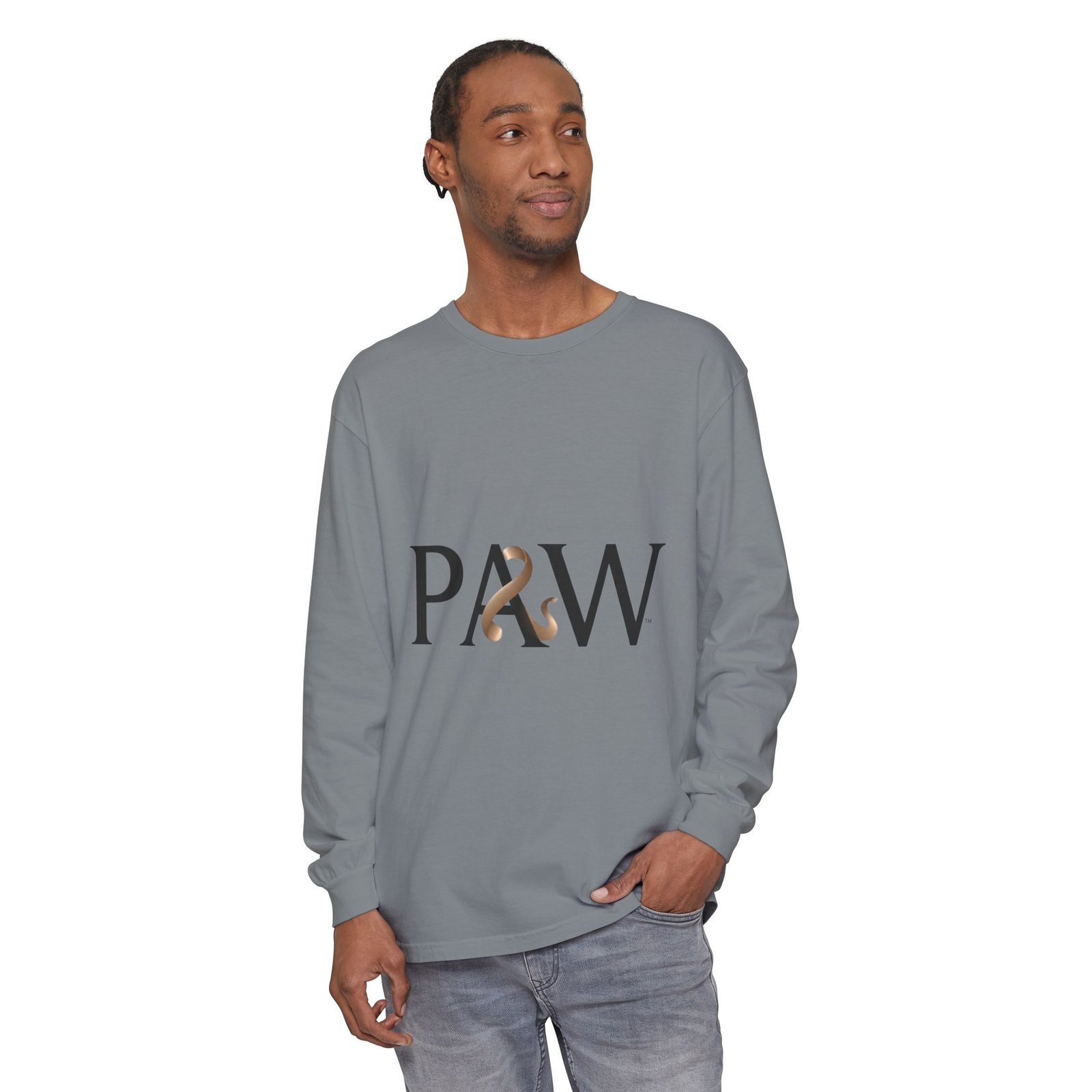 PAW Ampersand Long Sleeve Tee — Minimal Pet Lover Graphic Shirt - Image 55