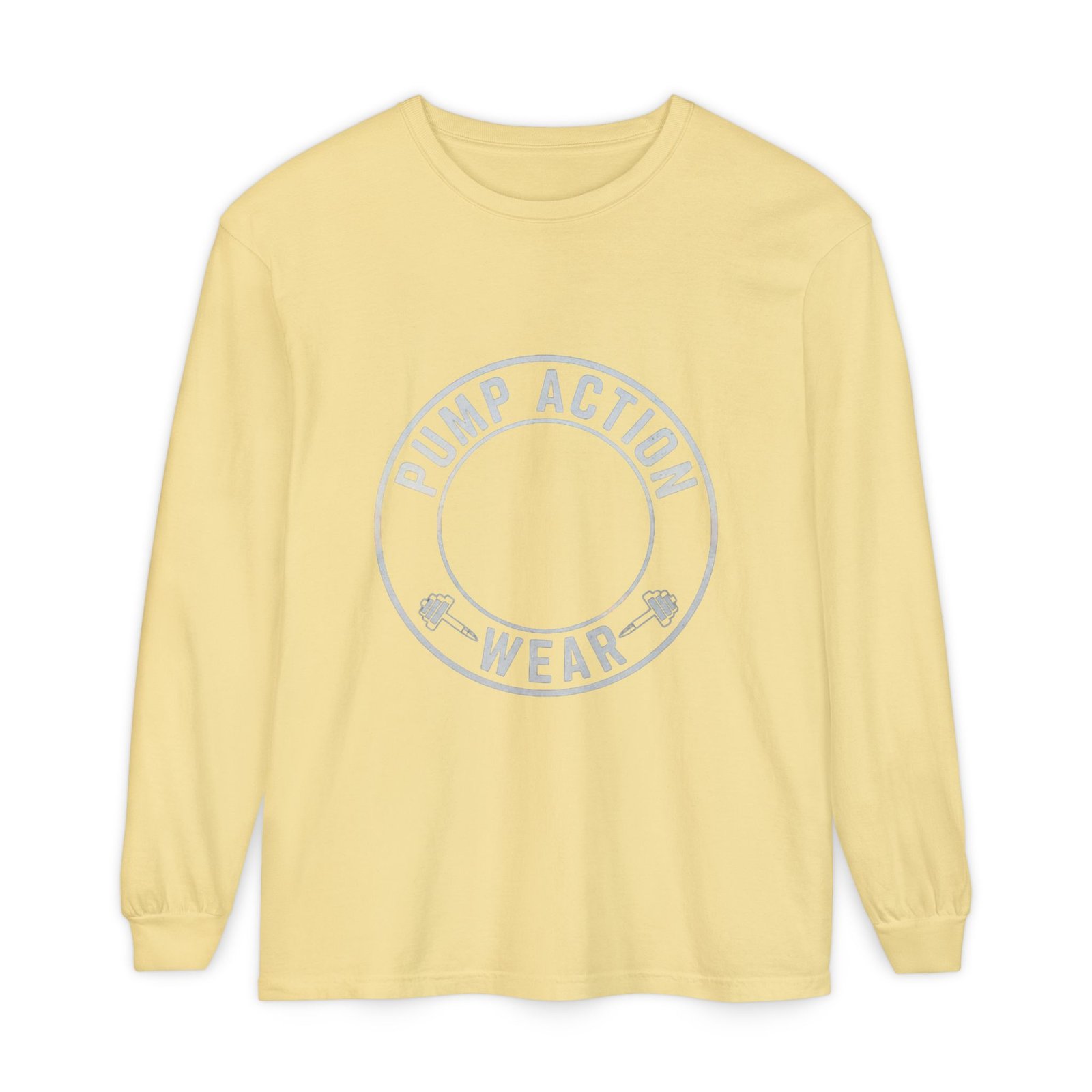 Pump Action Wear Long Sleeve Tee — Minimal Logo Casual Shirt - Image 29
