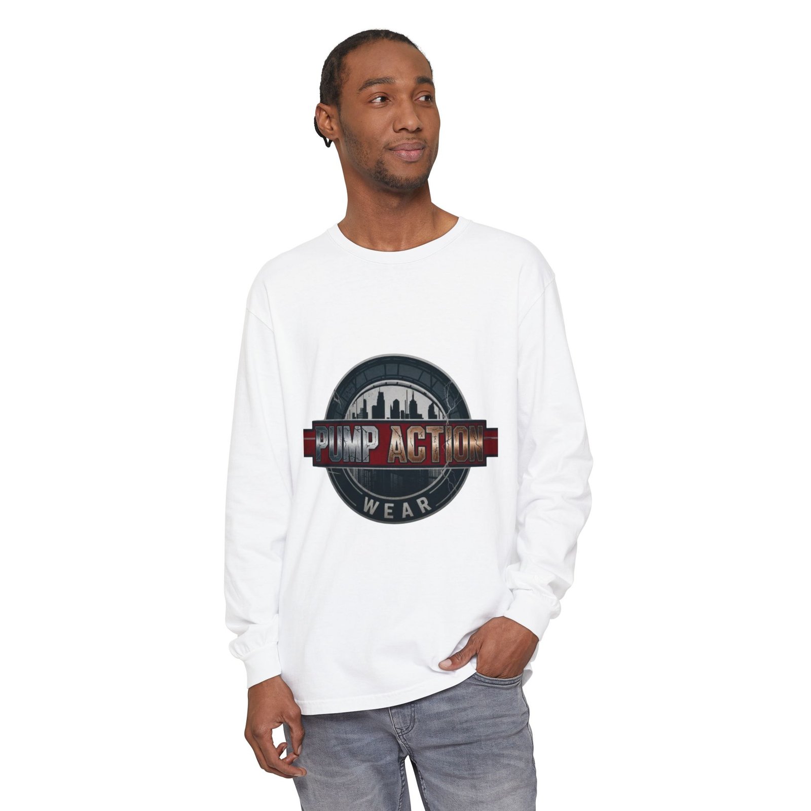 Pump Action Logo Long Sleeve Tee - Image 3