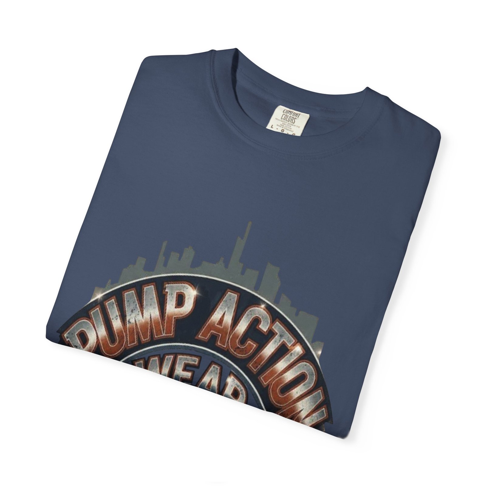 Pump Action Gear T-Shirt — Urban Skyline Retro Graphic Tee - Image 31