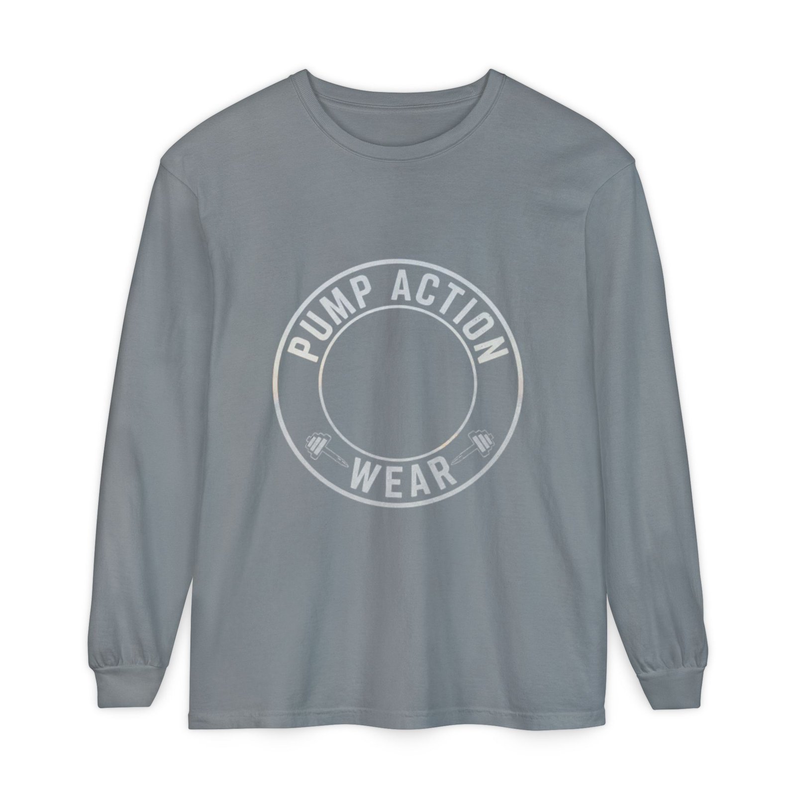 Pump Action Wear Long Sleeve Tee — Minimal Logo Casual Shirt - Image 53