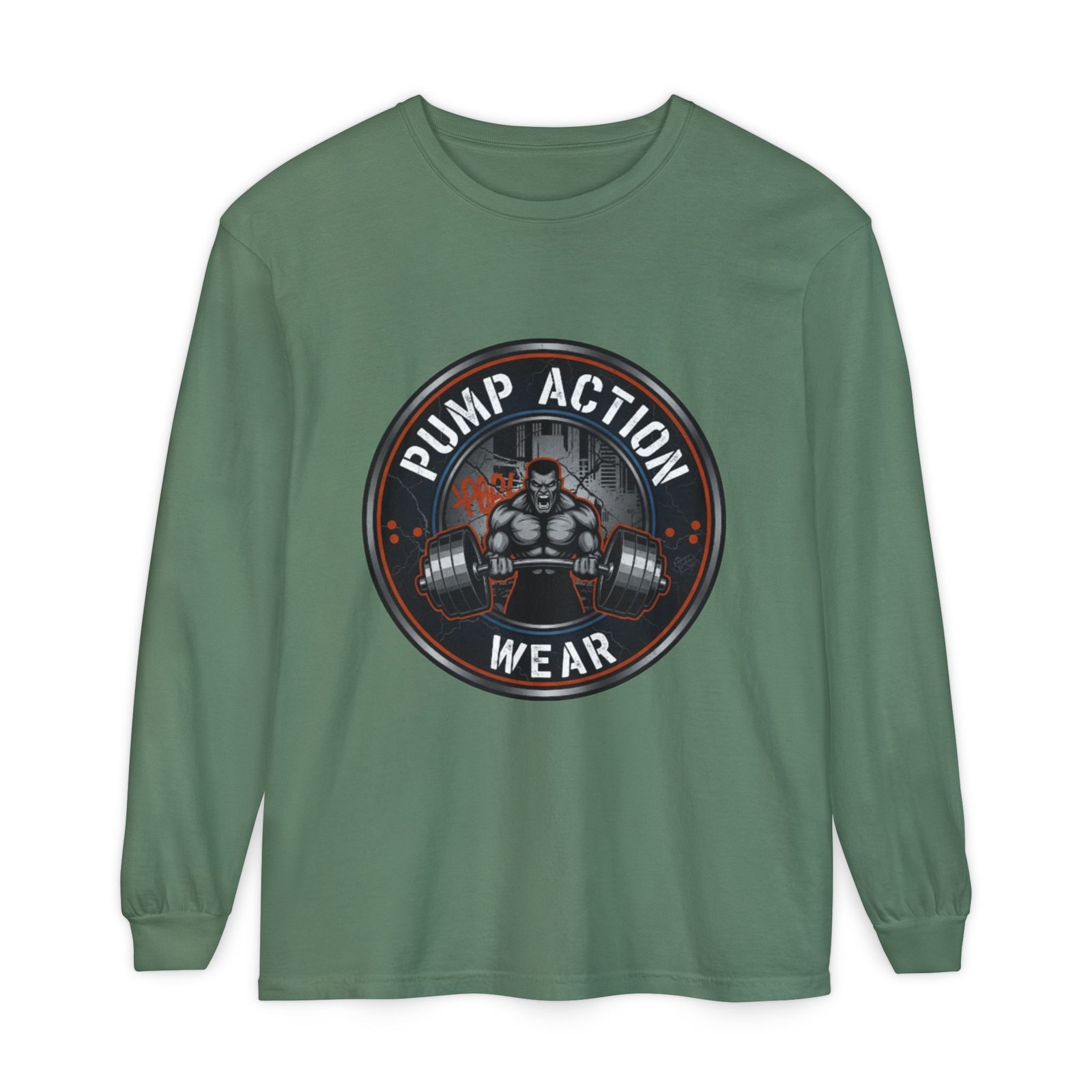 Pump Action Wear Long Sleeve T‑Shirt — Gym Weightlifting Logo Tee - Image 49